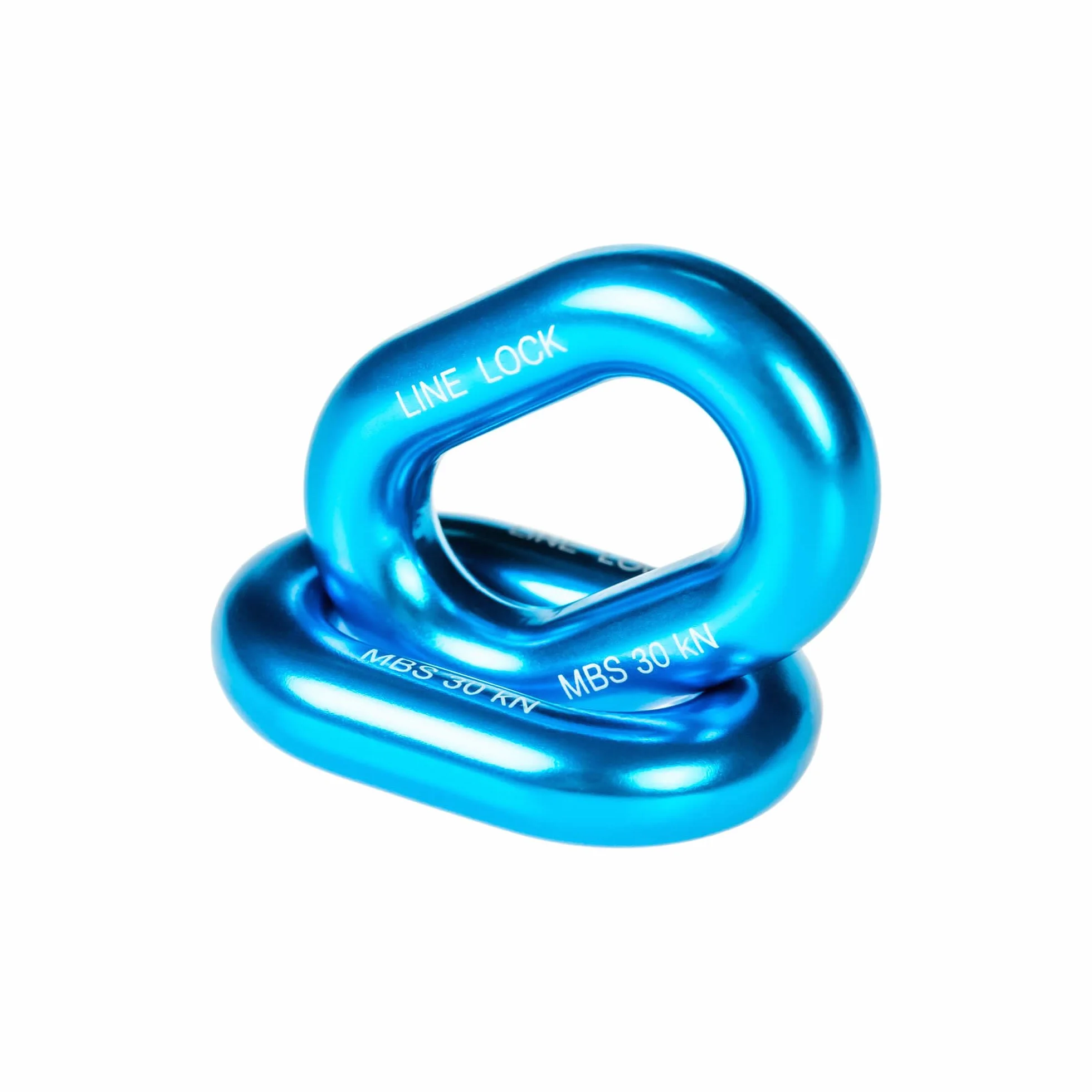Spider SLACKLINES - Bague de Verrouillage en Aluminium - 50x35 Bleu Clair