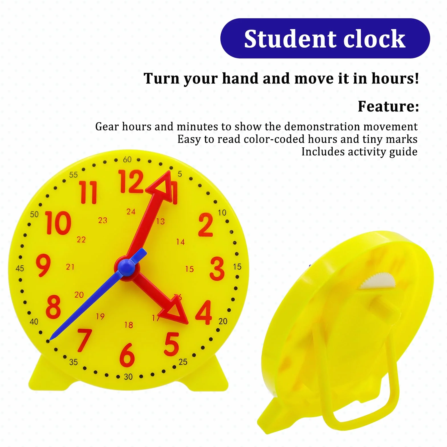 CONNECTION Horloge Enfant Apprentissage Heure Éducative Garçon Fille Apprendre l'Heure Maternelle Primaire