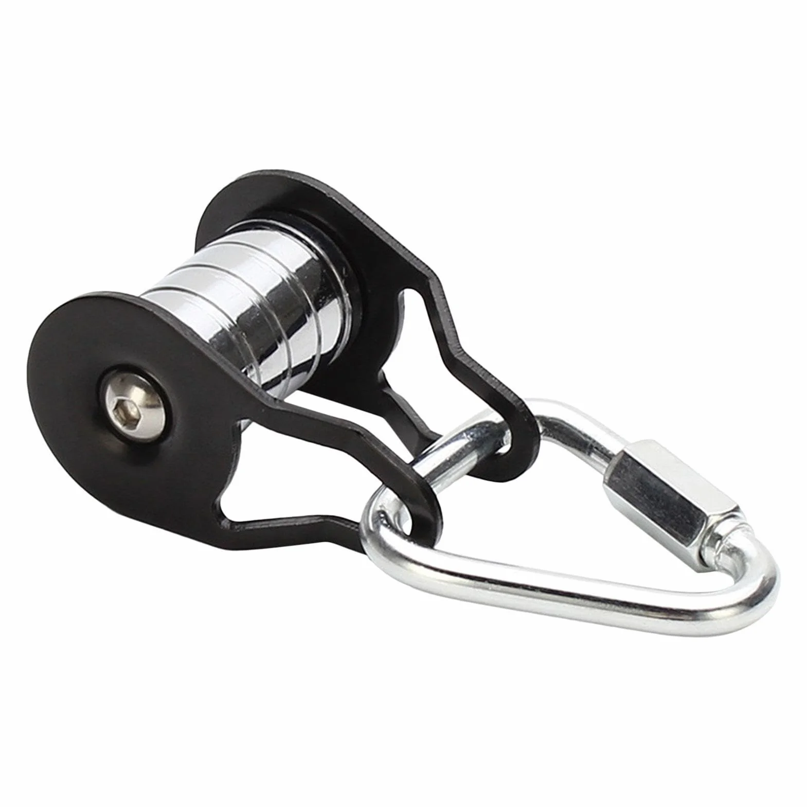 Poulies pour Corde, Poulie De SlacklinesCoulissante en Corde d'acier avec 5 Rouleaux, Charges Sûres Jusqu'à 440 LB, Accessoires De Poulie De Tyrolienne Adaptés À La Maison Au Parc Et À La Pelouse