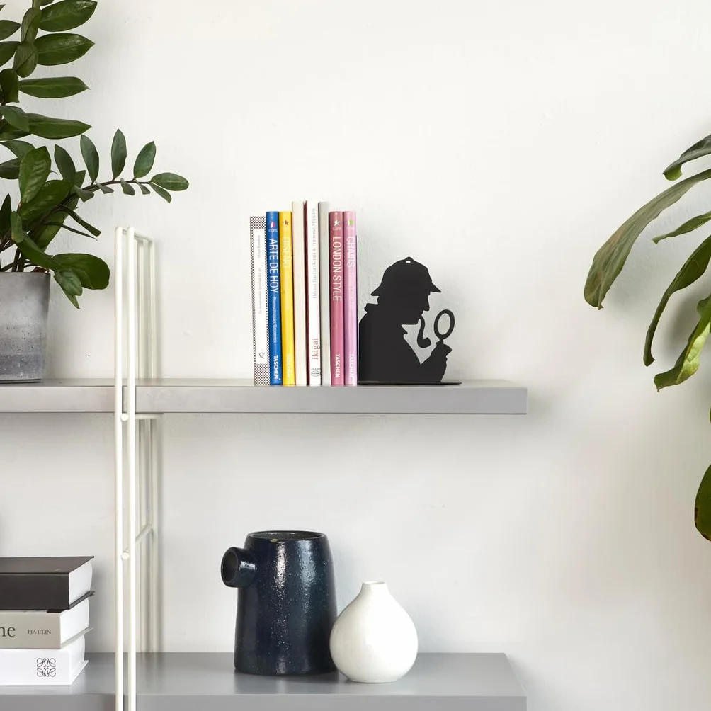 Balvi Sherlock Serre-Livres décoratifs en métal Noir Design Original