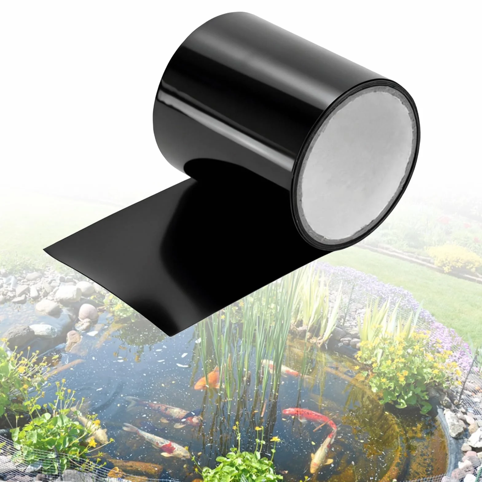 Ruban Réparation Bâche Bassin 10cm x 150cm, Bande Étanche Forte Adhérence Résistant à l'Eau