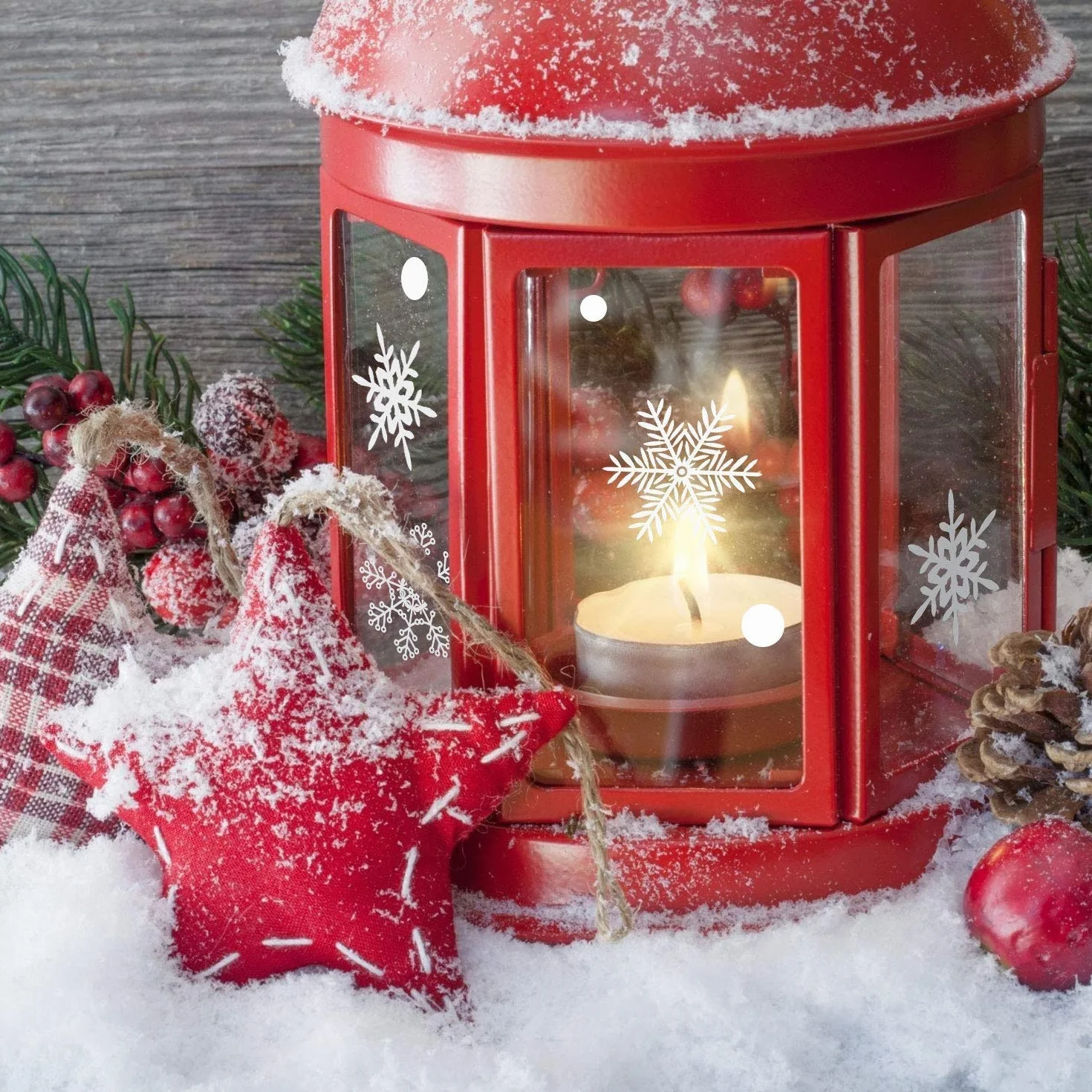 Autocollants de Noël Fenêtre Flocons de Neige Blanc 120 pièces réutilisable Décoration Statique Verre