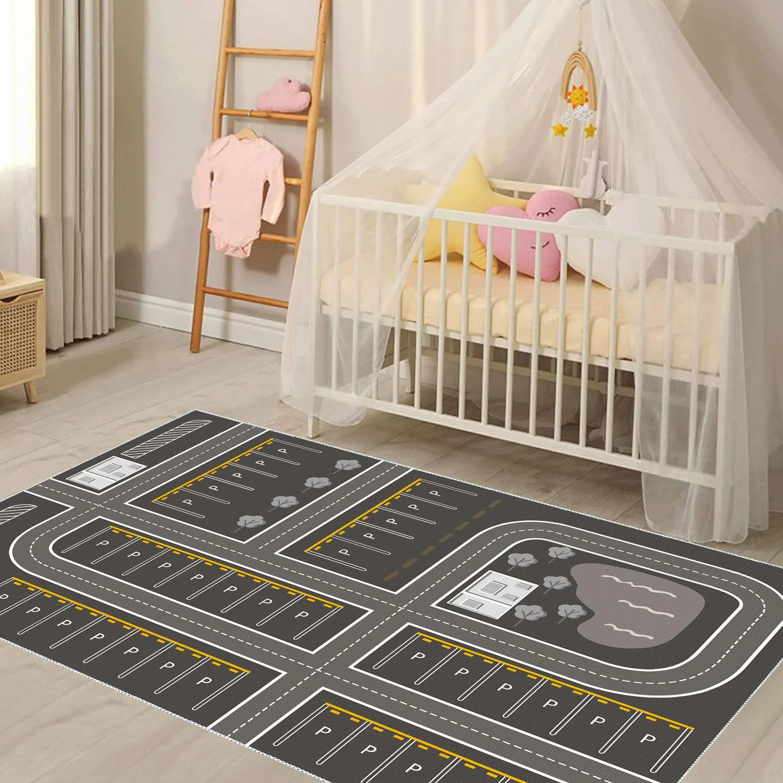 Tapis de Voiture Large Antidérapant Lavable pour Chambres Garçons Filles