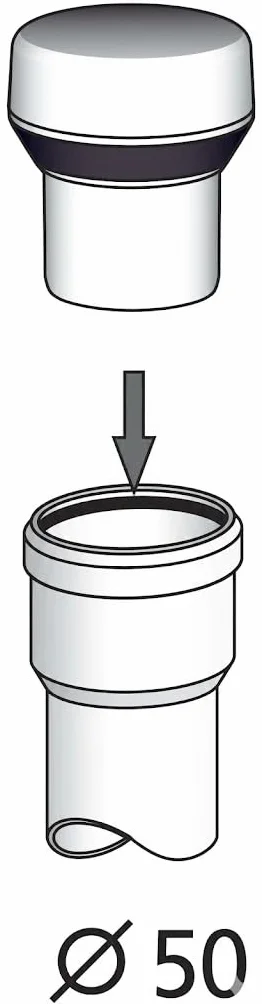 Aérateur DN50 HypAir Balance Clapet Anti-Odeur pour Canalisation Anti-Gaz d’Égout Équilibrage de Pression Installation Sanitaire Norme EN 12380