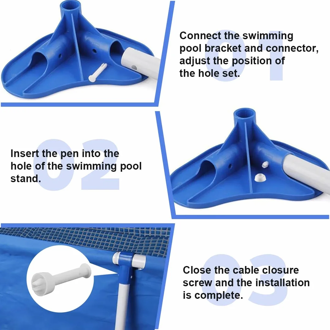 Goupilles de Piscine 20 Pièces, Accessoire Piscine Hors Sol, Kit Réparation Liner Plastique