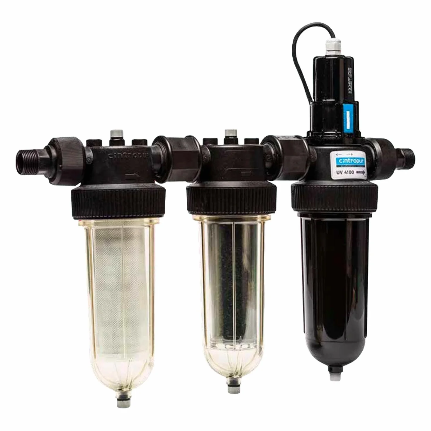 Cintropur STERILISATEUR Trio-UV 2100 26/34-230V 50Hz Désinfection eaux puits contaminées Préfiltre 25µm Filtre Charbon Actif