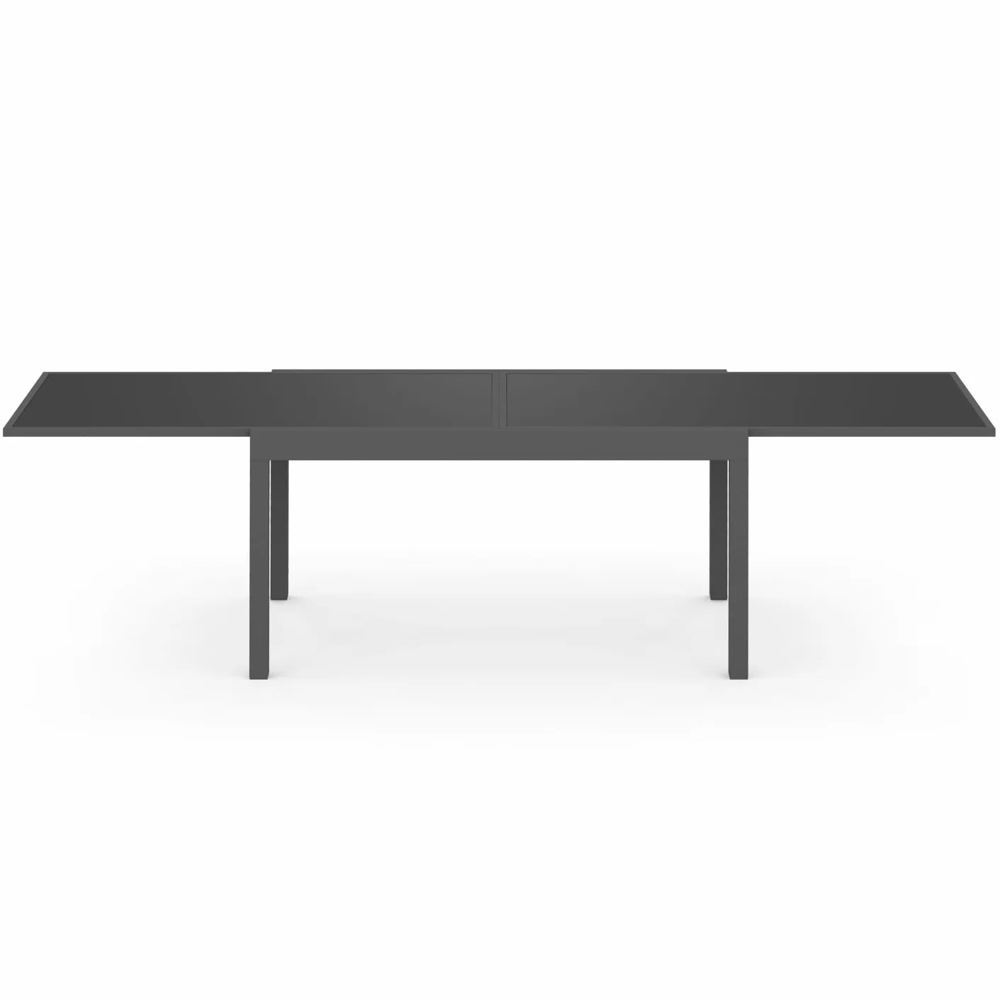 Table de Jardin Extensible Madrid 135-270 cm Gris Anthracite 8-12 Personnes