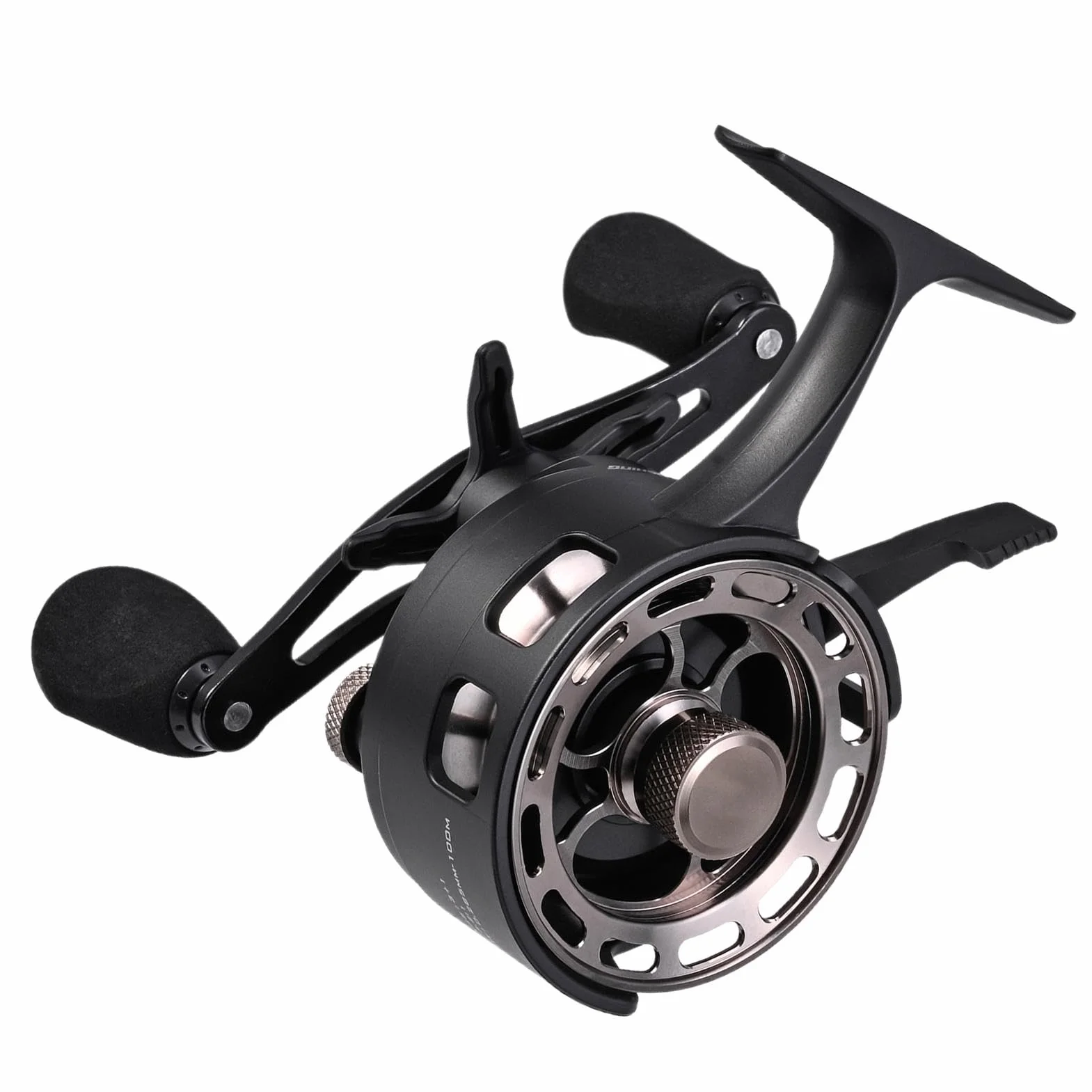 Moulinet de pêche sur glace, grand diamètre de bobine en métal, 3+1 BB