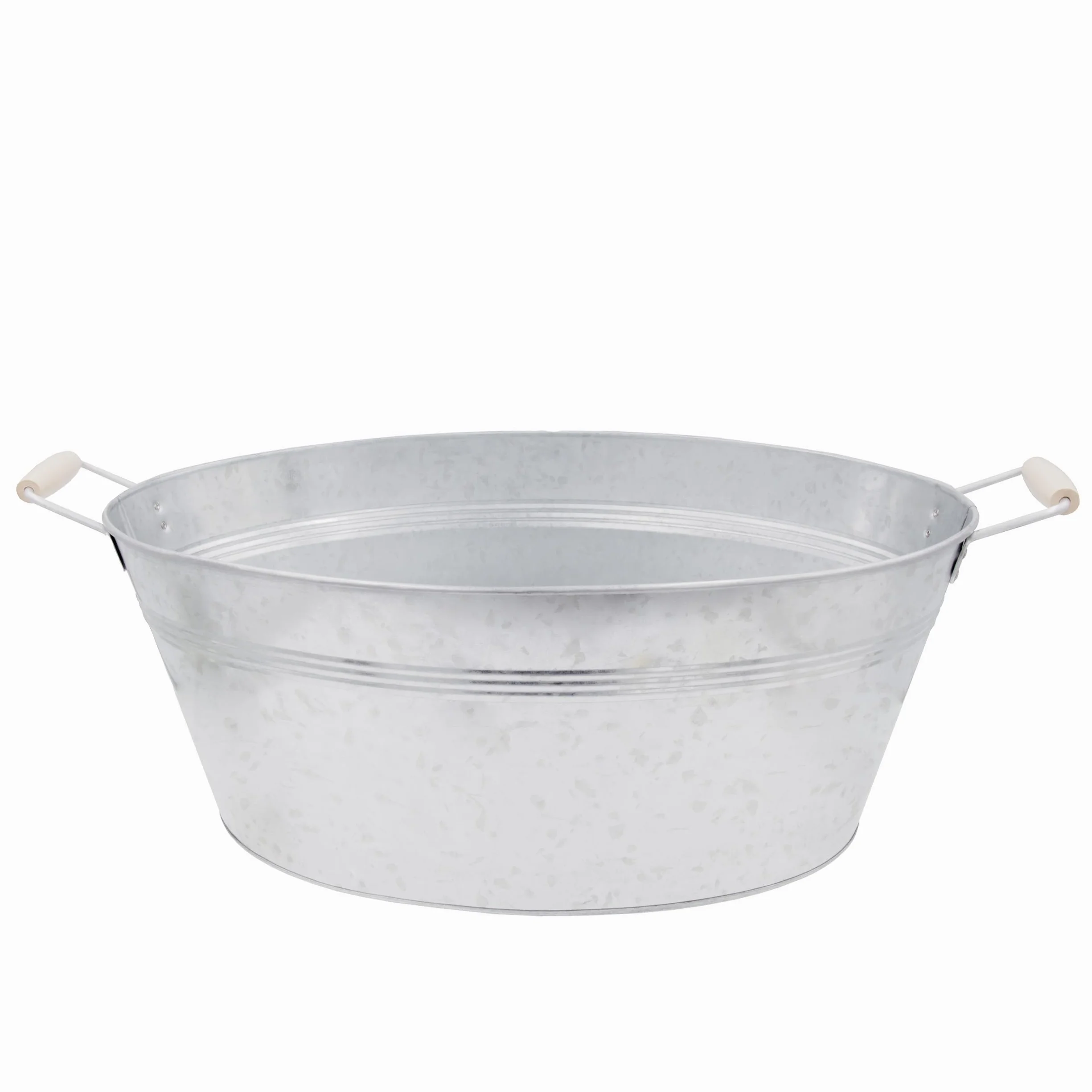 Baignoire galvanisée Bol à planter Mini étang Décoration jardin extérieur