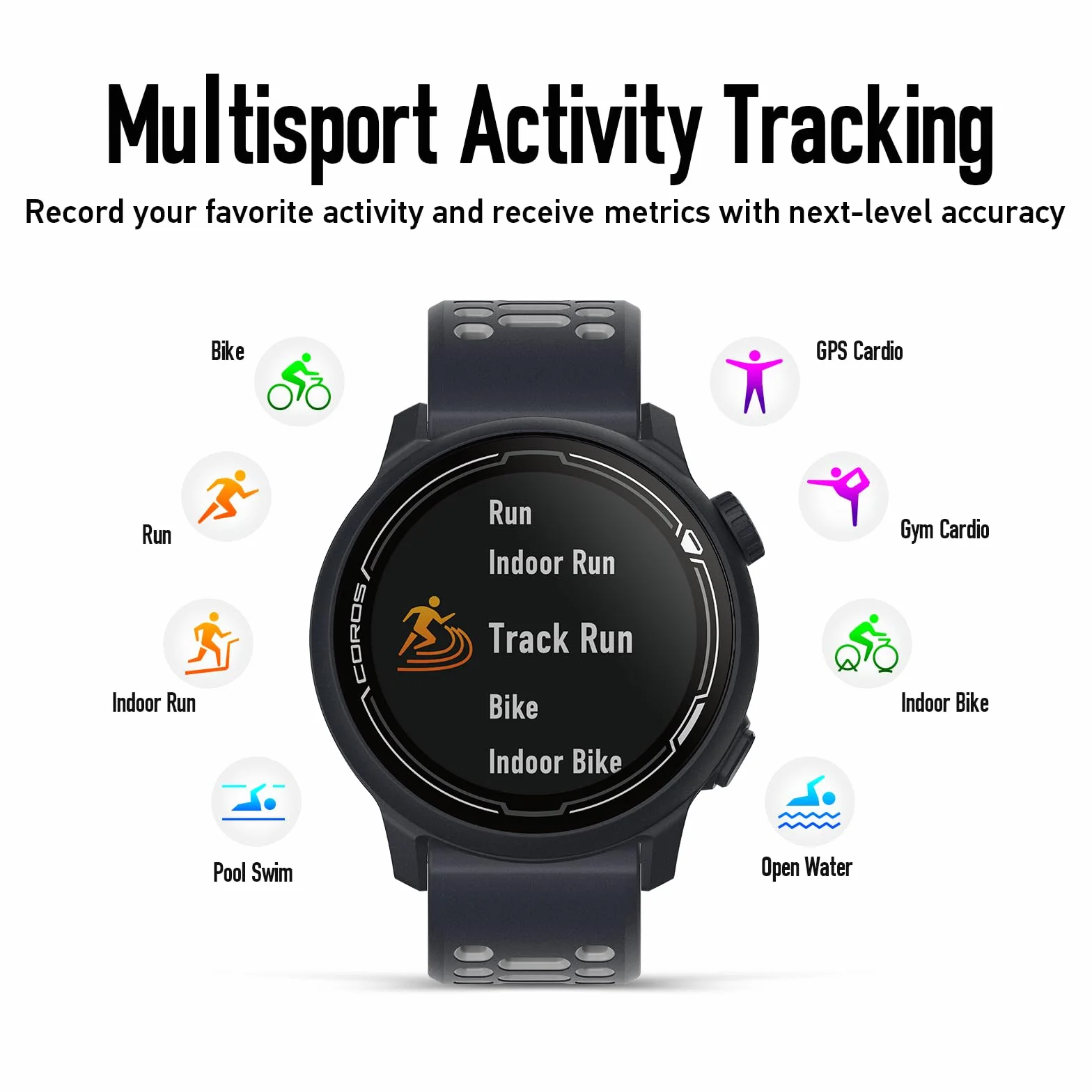 COROS Pace 2 Montre GPS de Sport Cardiofréquencemètre 20 Jours Batterie Baromètre Bleu