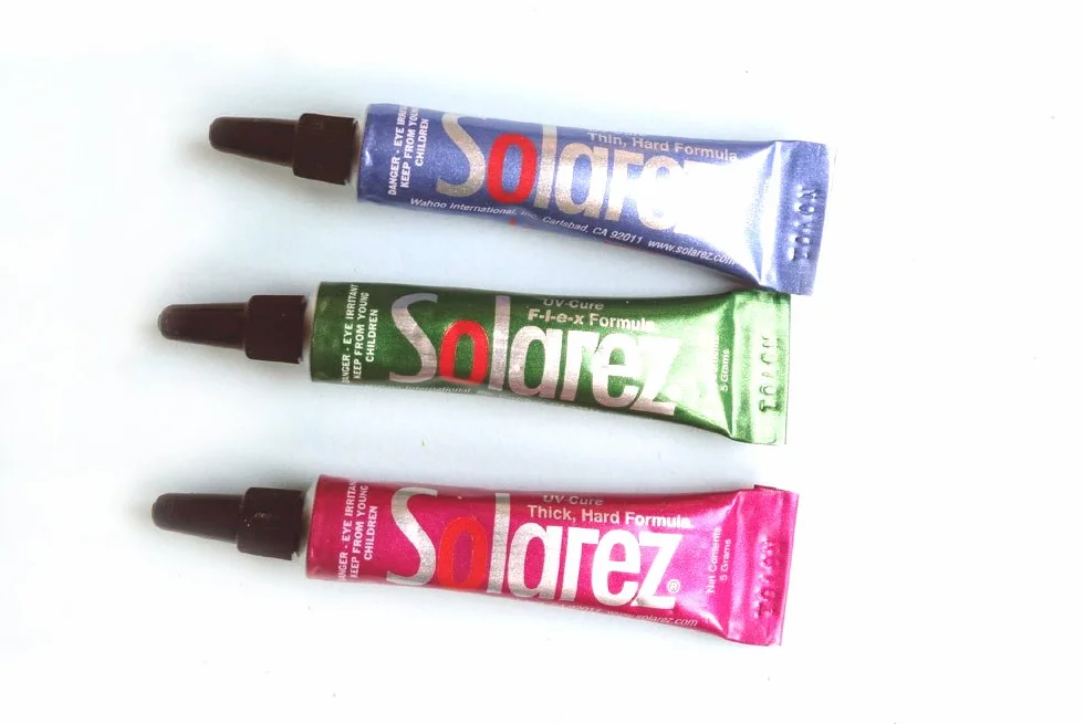 Solarez 3x5g résines UV pour Montage de Mouches (Dure, Fine et Flex)
