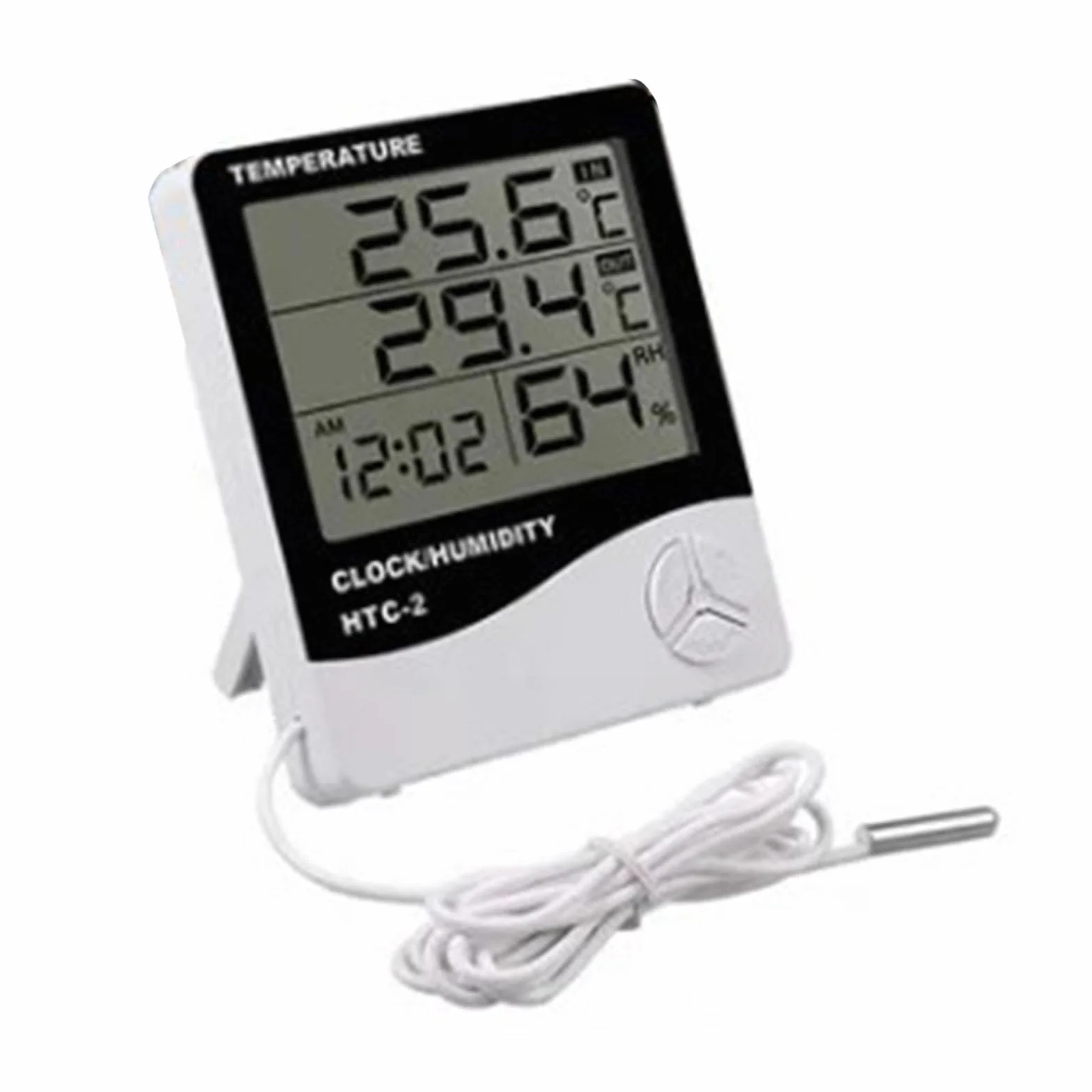 Thermomètre Hygromètre Numérique Grand écran Jauge d'humidité Intérieur Extérieur Sonde étanche Serre