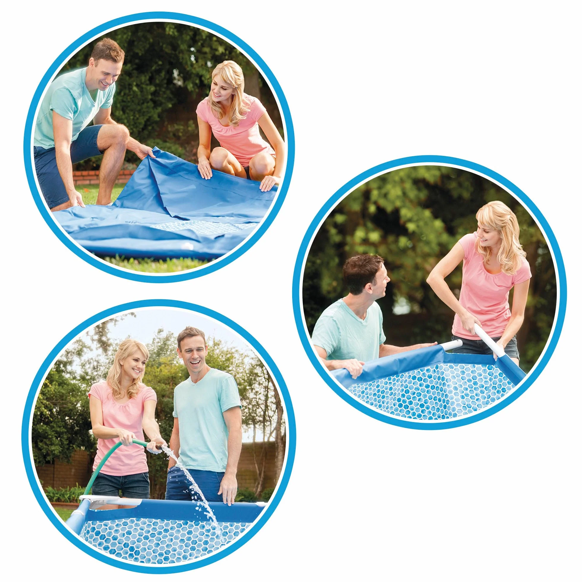 Intex Metal Frame Piscine démontable 305 x 76 cm Bleu