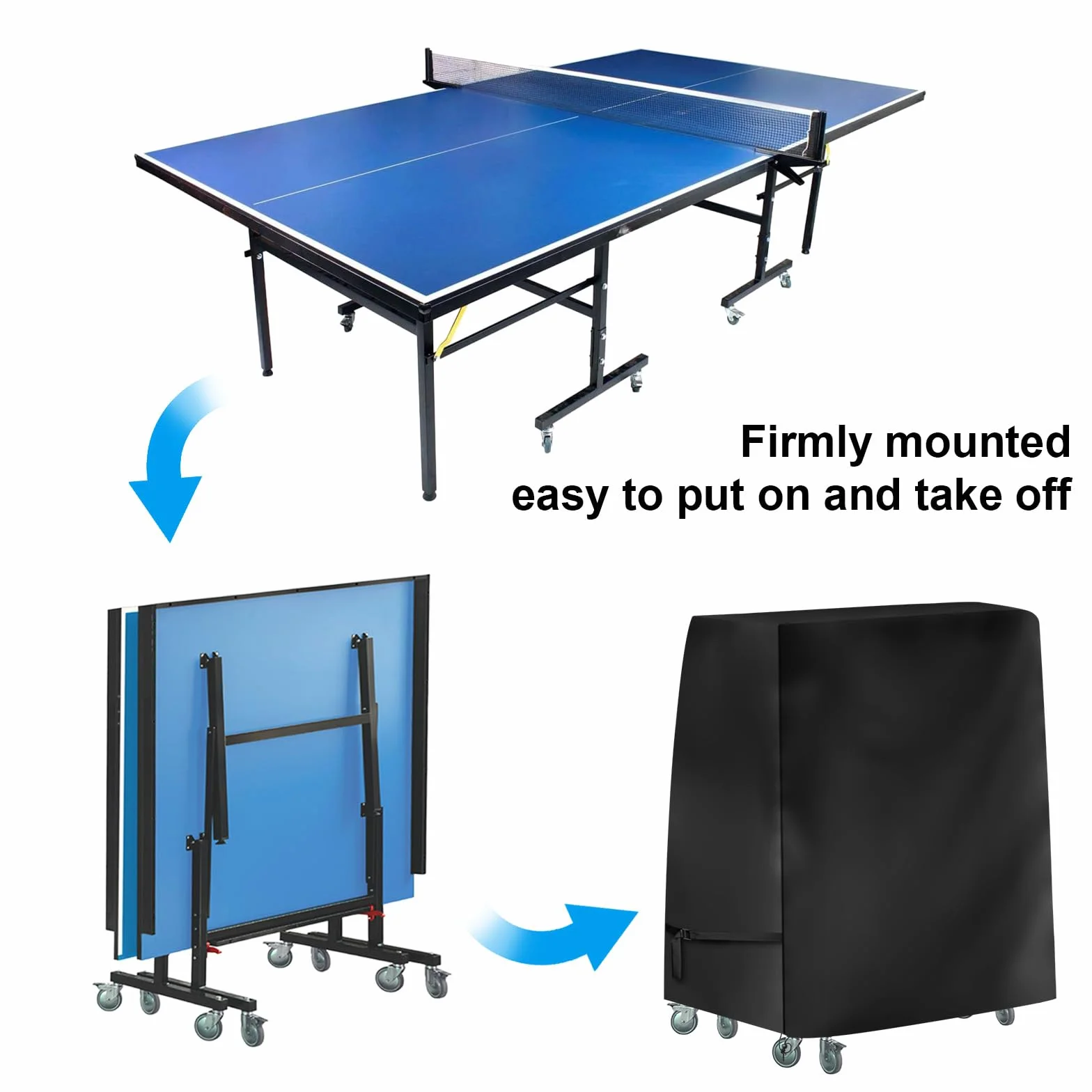 Housse de protection pour table de tennis de table 210D Oxford imperméable