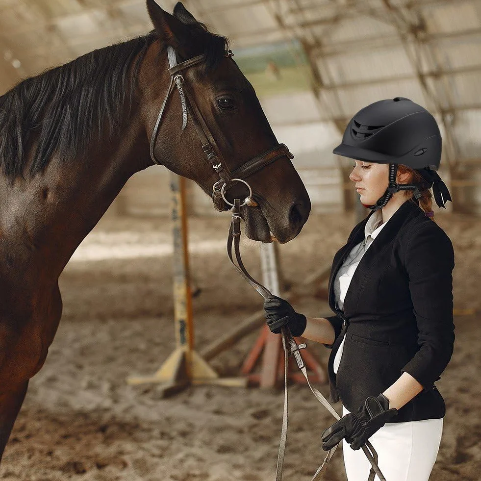 Casque D'équitation Casque Équestre Réglable Couvre-Chef De Sécurité Casque D'équitation Casques De Sport Équipement Équestre pour Femmes Hommes