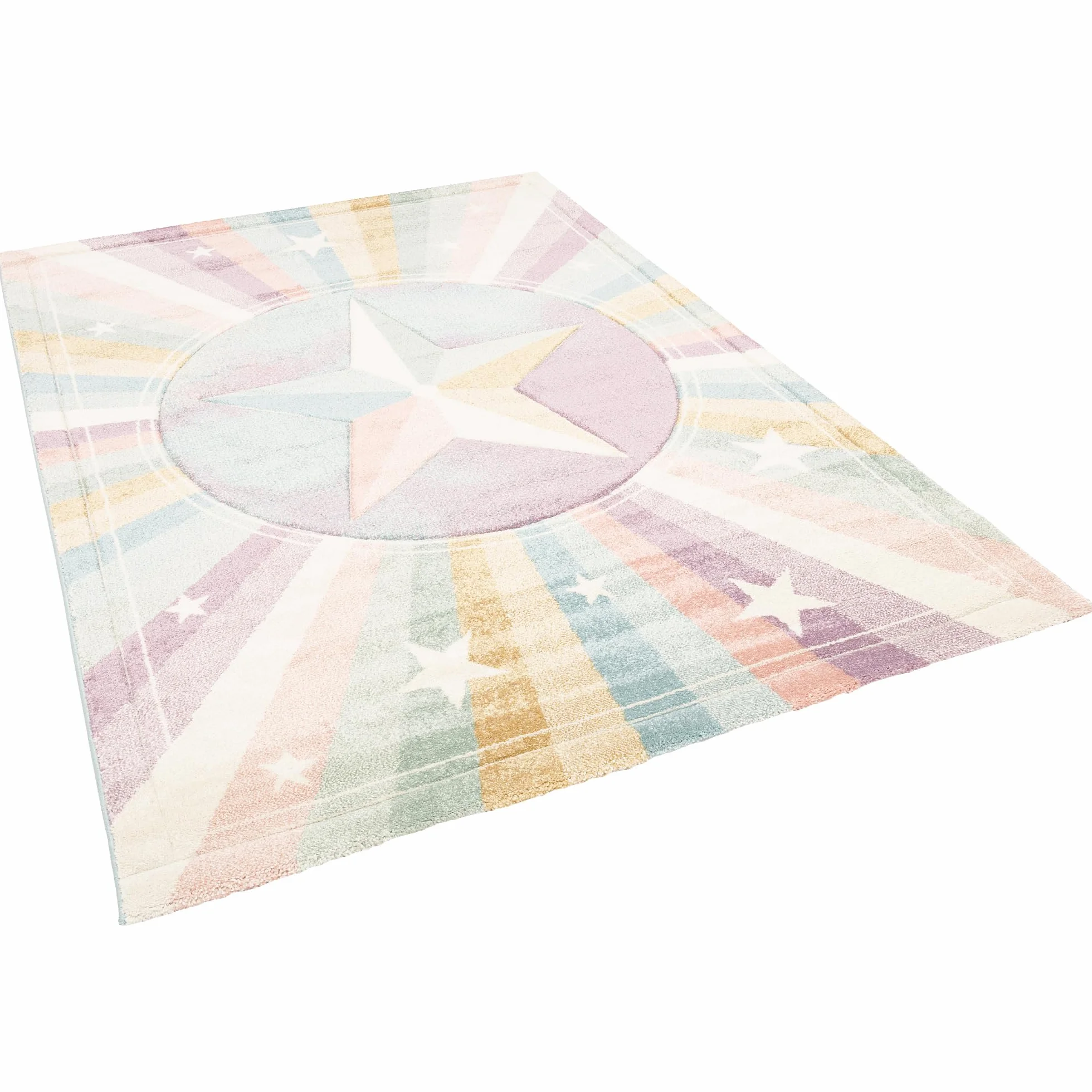 Pergamon Maui Kids Tapis Enfant Arc-en-Ciel Étoile 5 Tailles