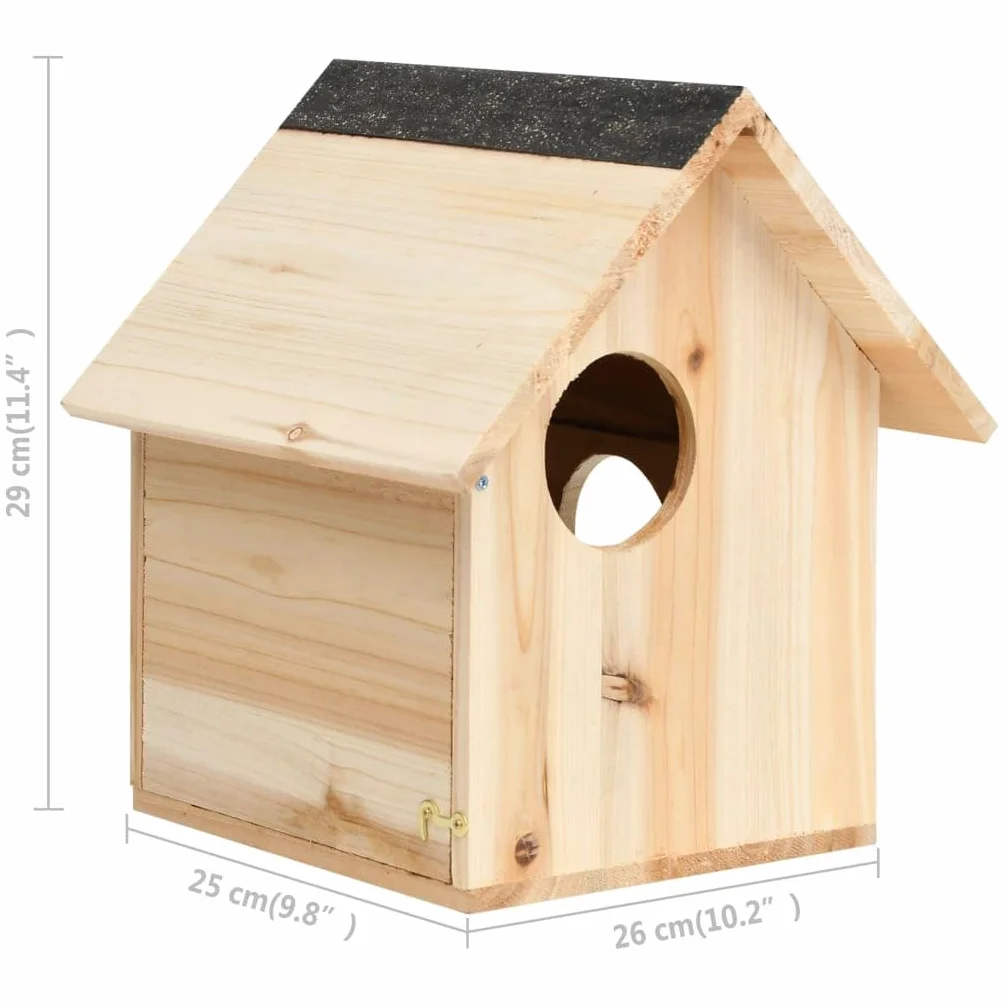 Maison d'écureuil en Bois de Sapin Massif - Nichoir Extérieur 26x25x29 cm