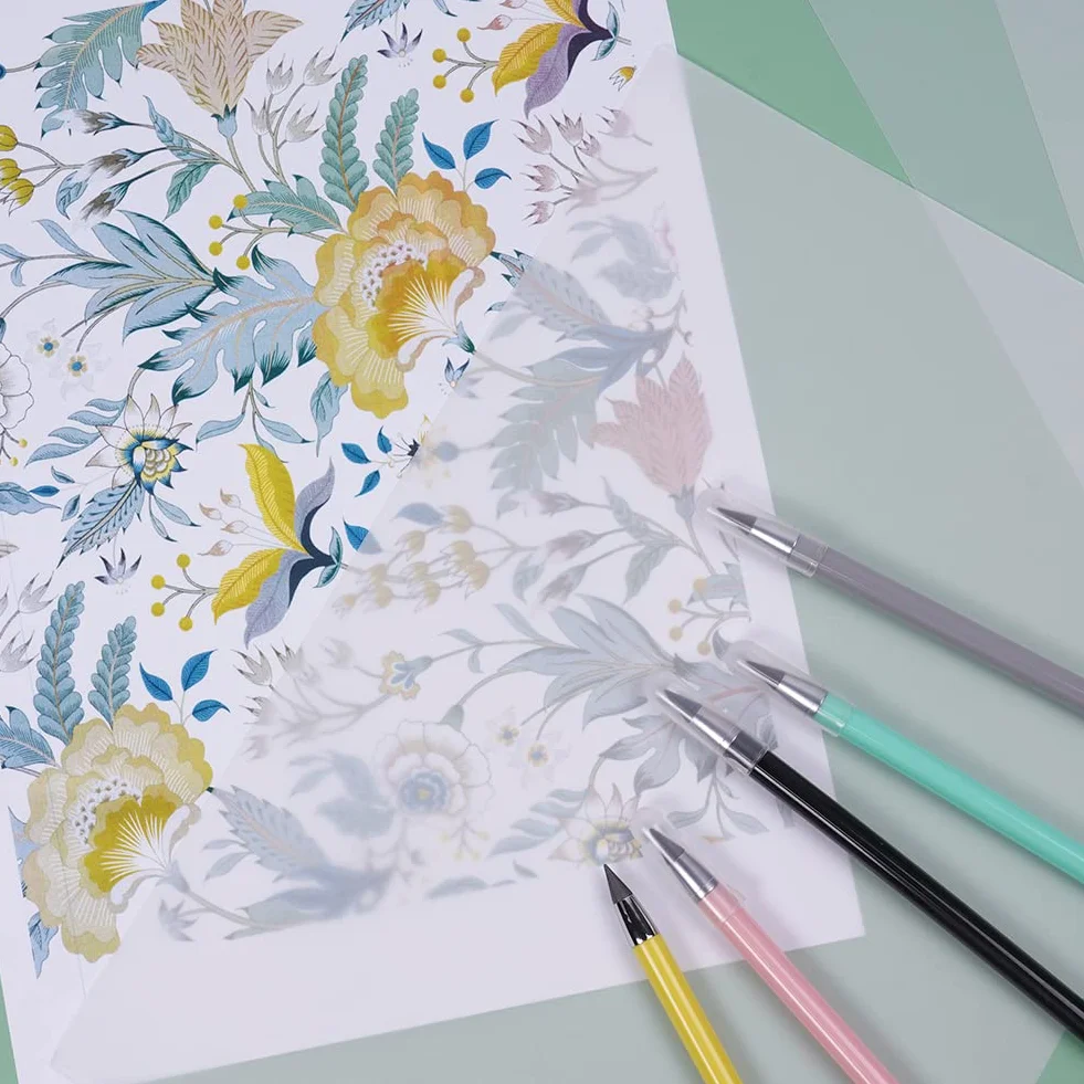 Papier Calque A4 210x297mm 53g/m² Transparent Imprimable pour Patron Couture Dessin Scrapbooking