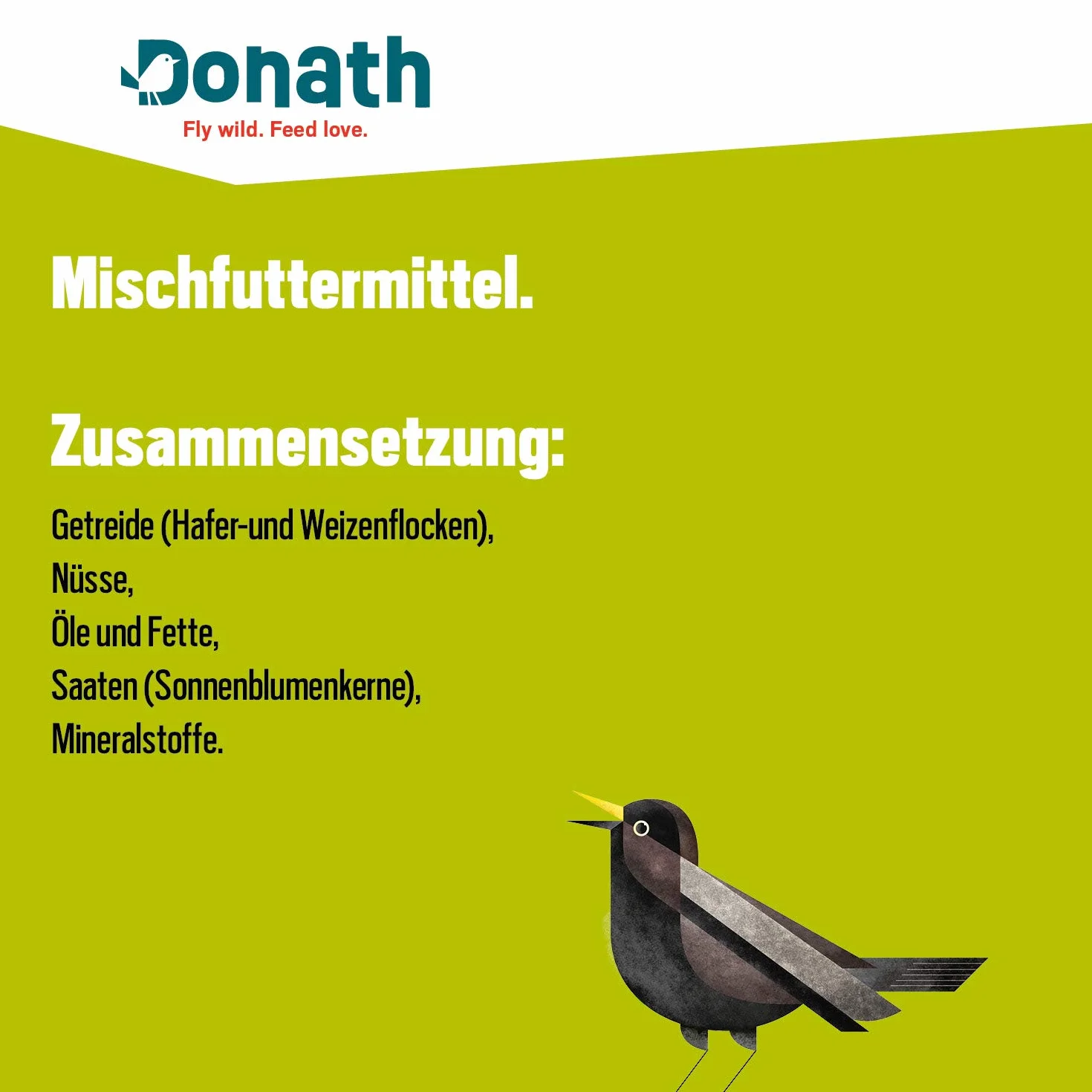Donath Boîte à Énergie 5+1 Oiseaux Sauvages Nourriture 620 g