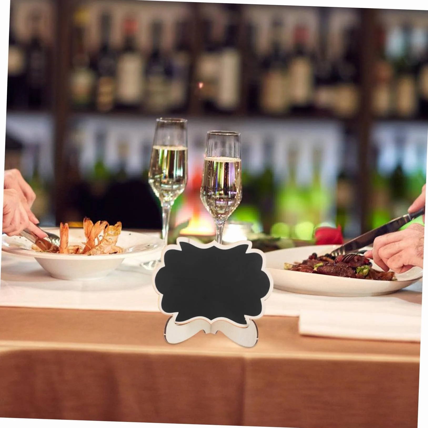 Healifty 10 pièces Mini Tableau Ardoise avec Support Bois Étiquettes Buffet Alimentaires Réutilisables pour Décorations Fêtes Mariage