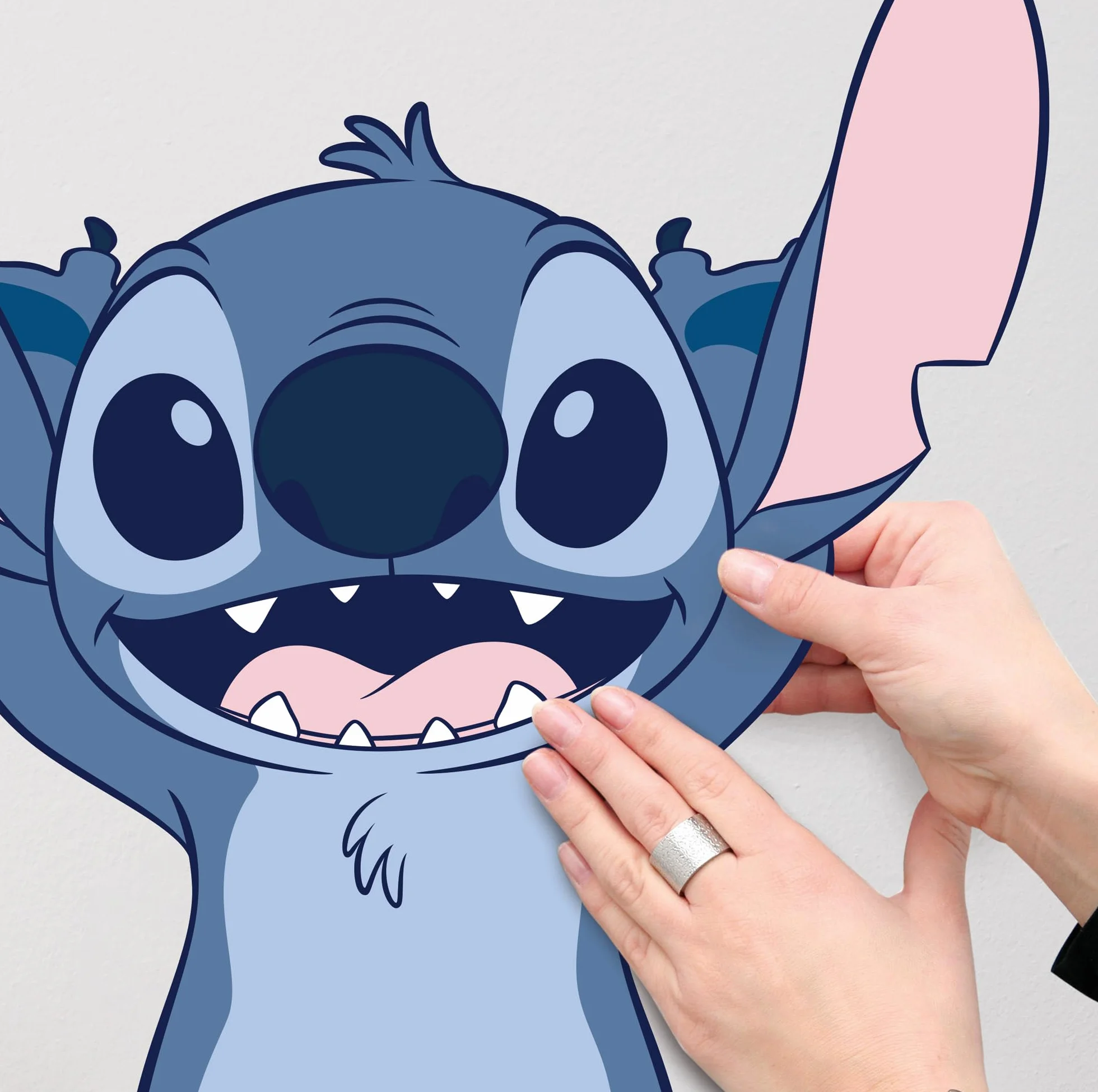 Disney Lilo and Stitch Sticker mural 50 x 70 cm Décoration murale chambre enfant Bleu vert rose