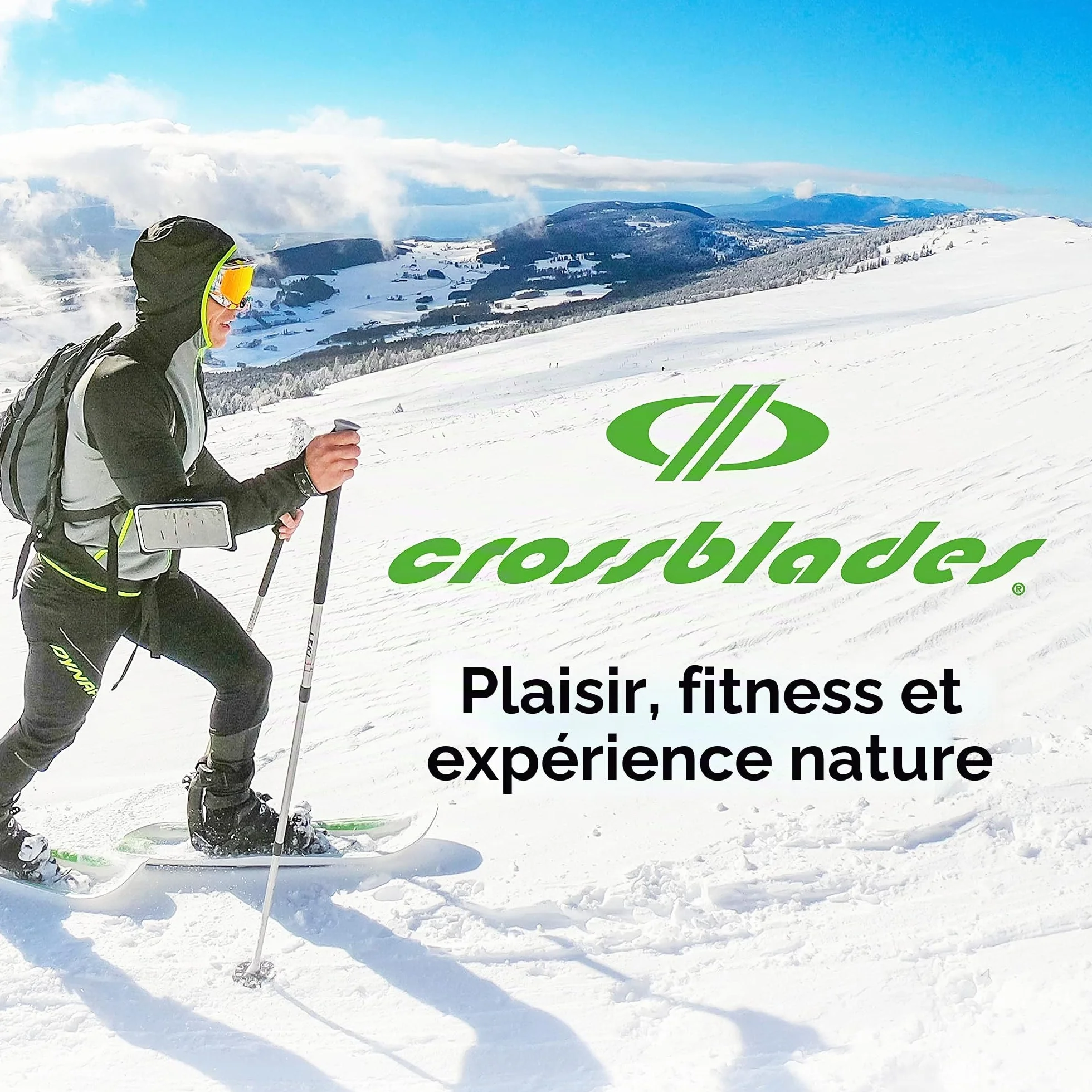 Softboot Raquettes à Neige Blanches 36-46 I 3 en 1 pour Monter, Conduire, Glisser I Raquettes à Neige pour Ski avec Chaussures de randonnée