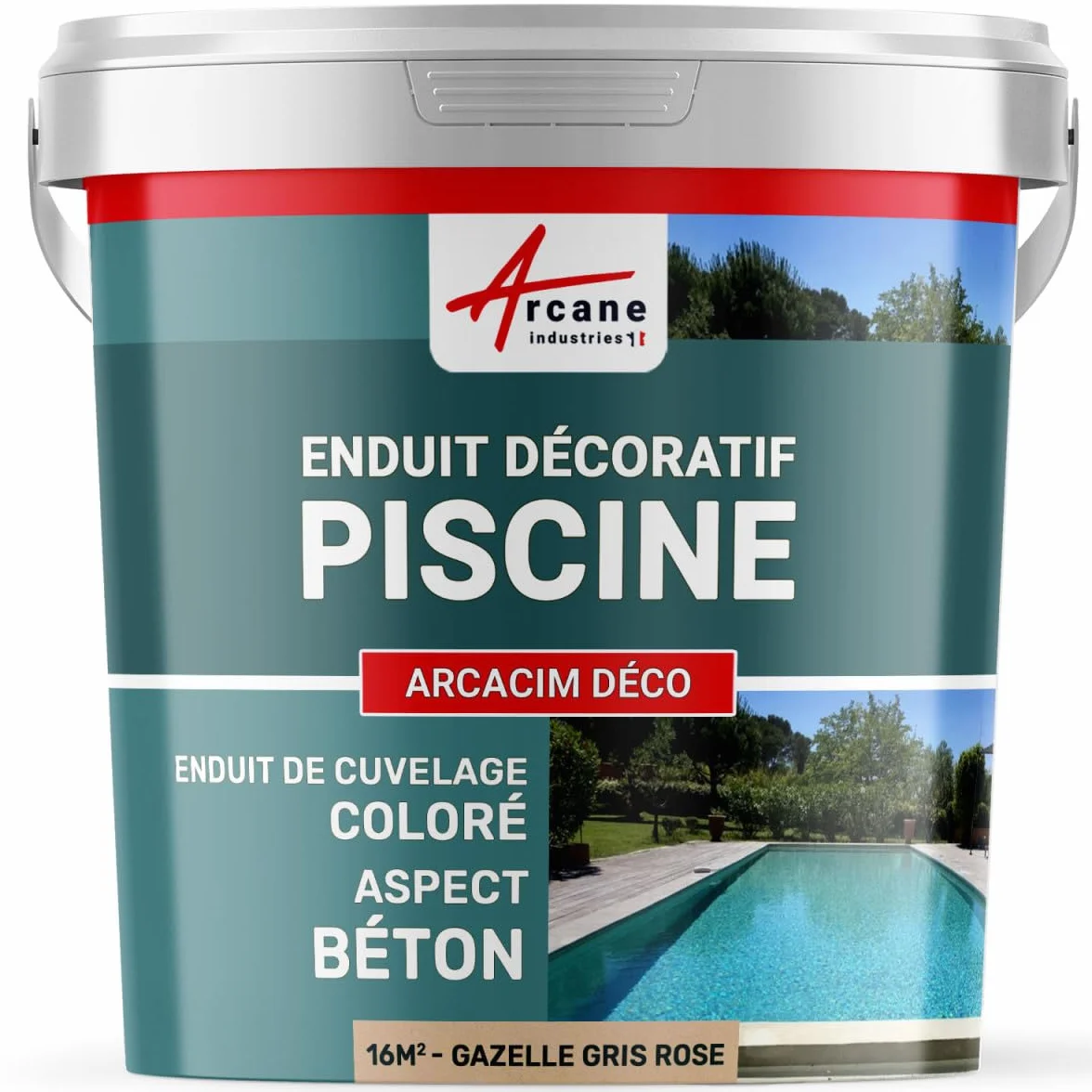 Arcacim déco Enduit de Cuvelage Finition Béton Ciré 8 m² Crème Ivoire ARCANE INDUSTRIES