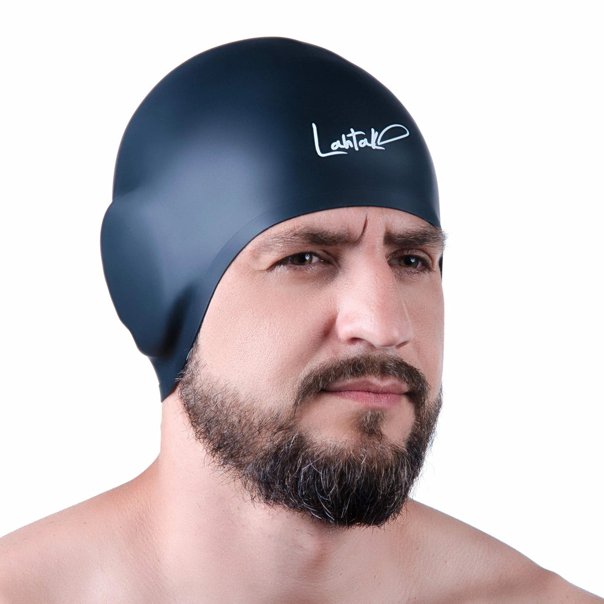 Lahtak Bonnet de Bain Protection Oreille 3D - Bonnet de Bain Femme Homme Enfant - Bonnet Piscine - Bonnet Natation - Bonnet Etanche Silicone Impermeable