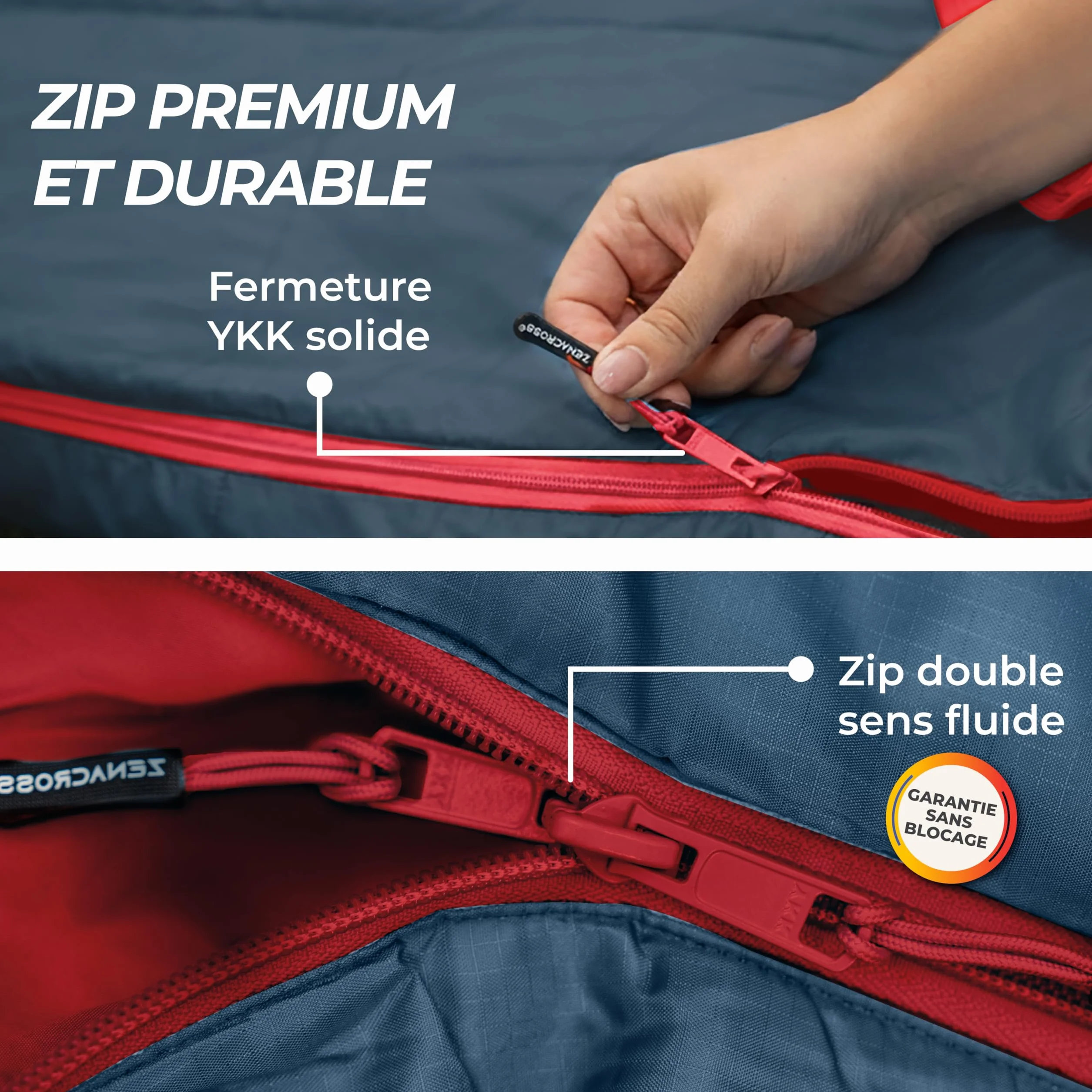 Sac de Couchage Adulte Ete - Duvet 1 Personne Compact & Ultra Léger (900g) - Sacs de Couchage de Camping et Randonnée, Festivals