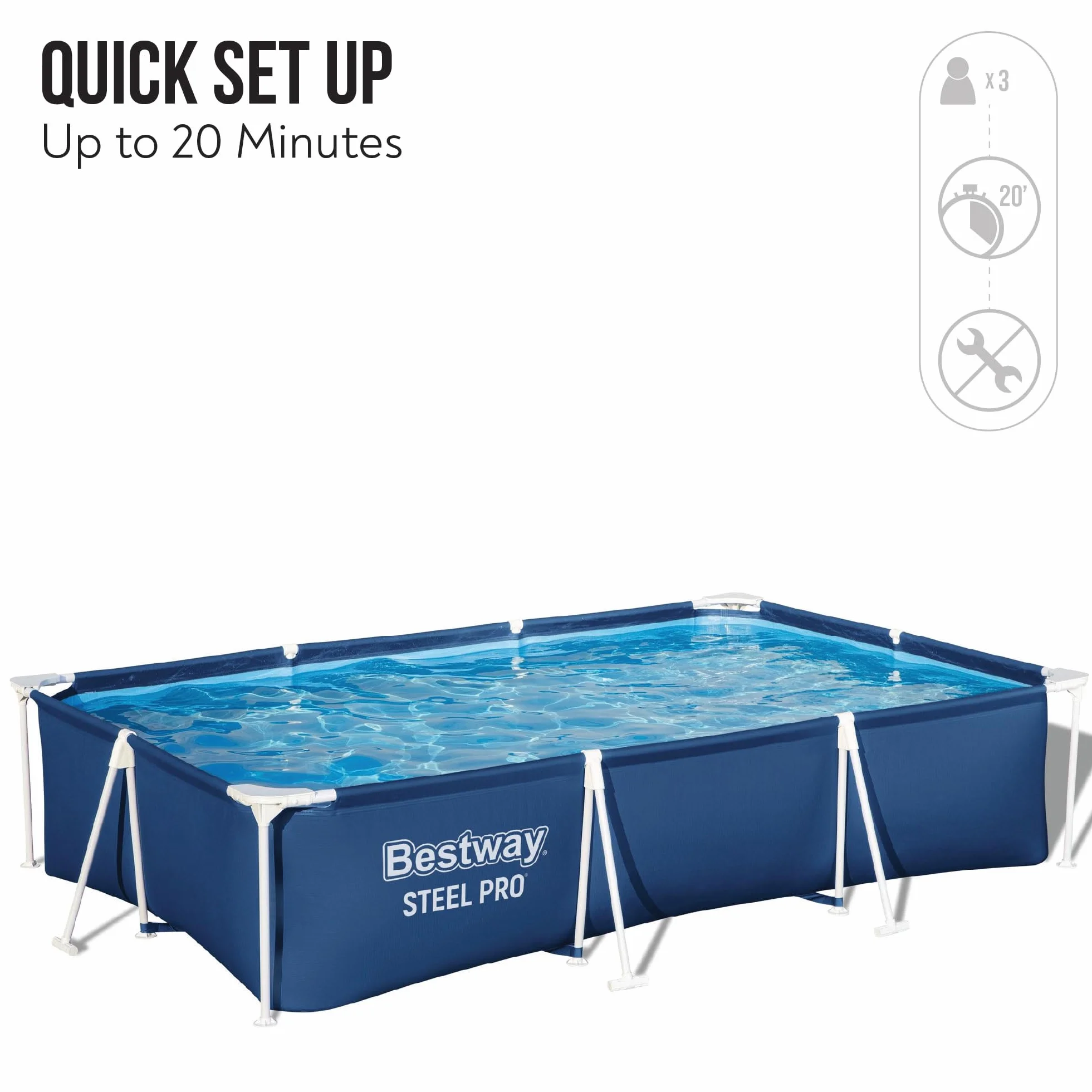 Pool 9'10" x 6'7" x 26" / 3.00m x 2.01m x 66cm