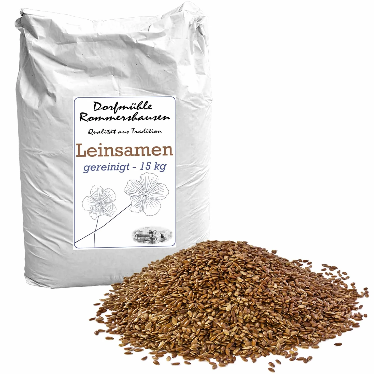 Graines de Lin Naturelles Coussins Chauffants 15 kg Additif Alimentaire pour Chevaux Oiseaux Poultry