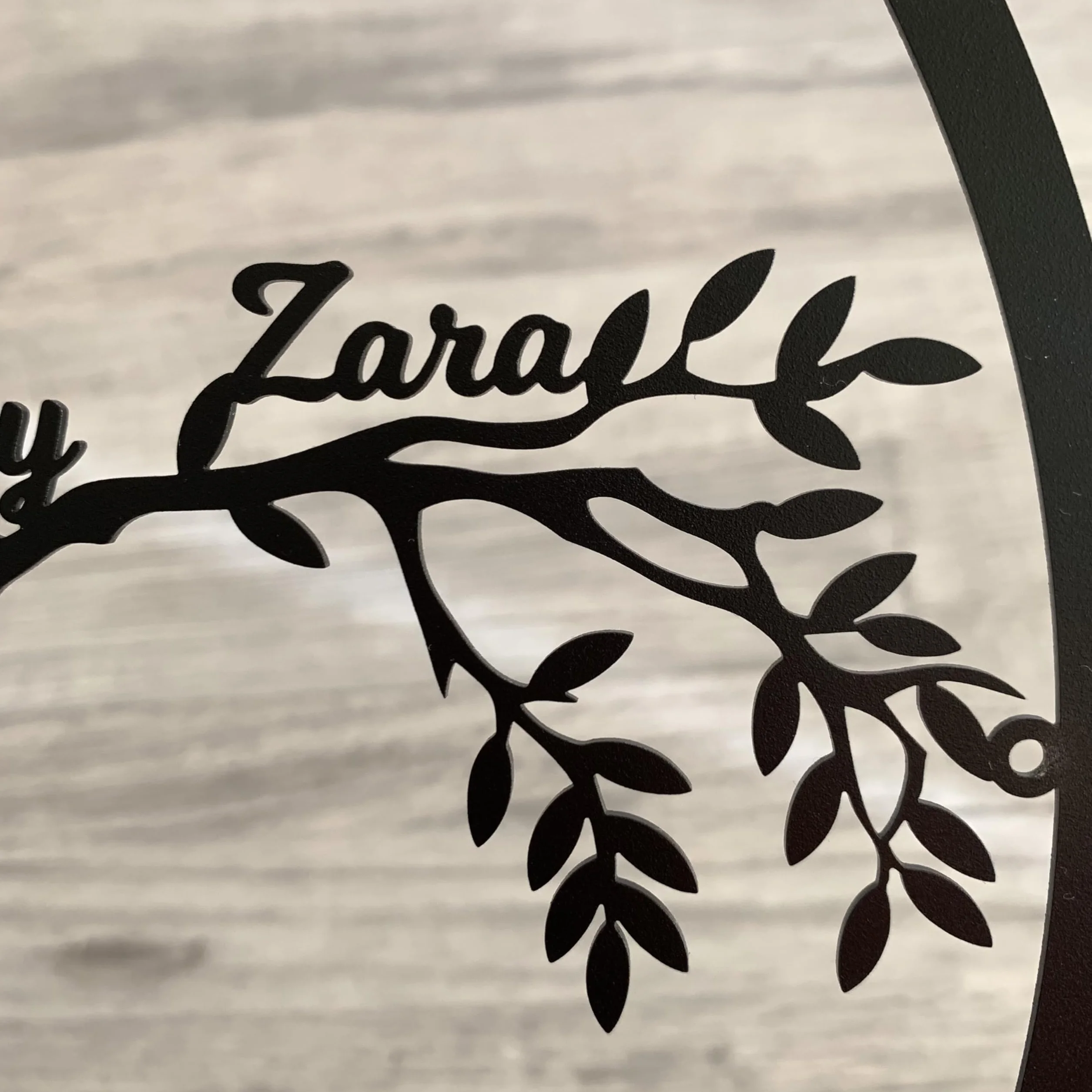 Arbre de Vie Personnalisé en Métal Décoration Murale Panneau Familial Arbre Généalogique avec Prénoms Design 3