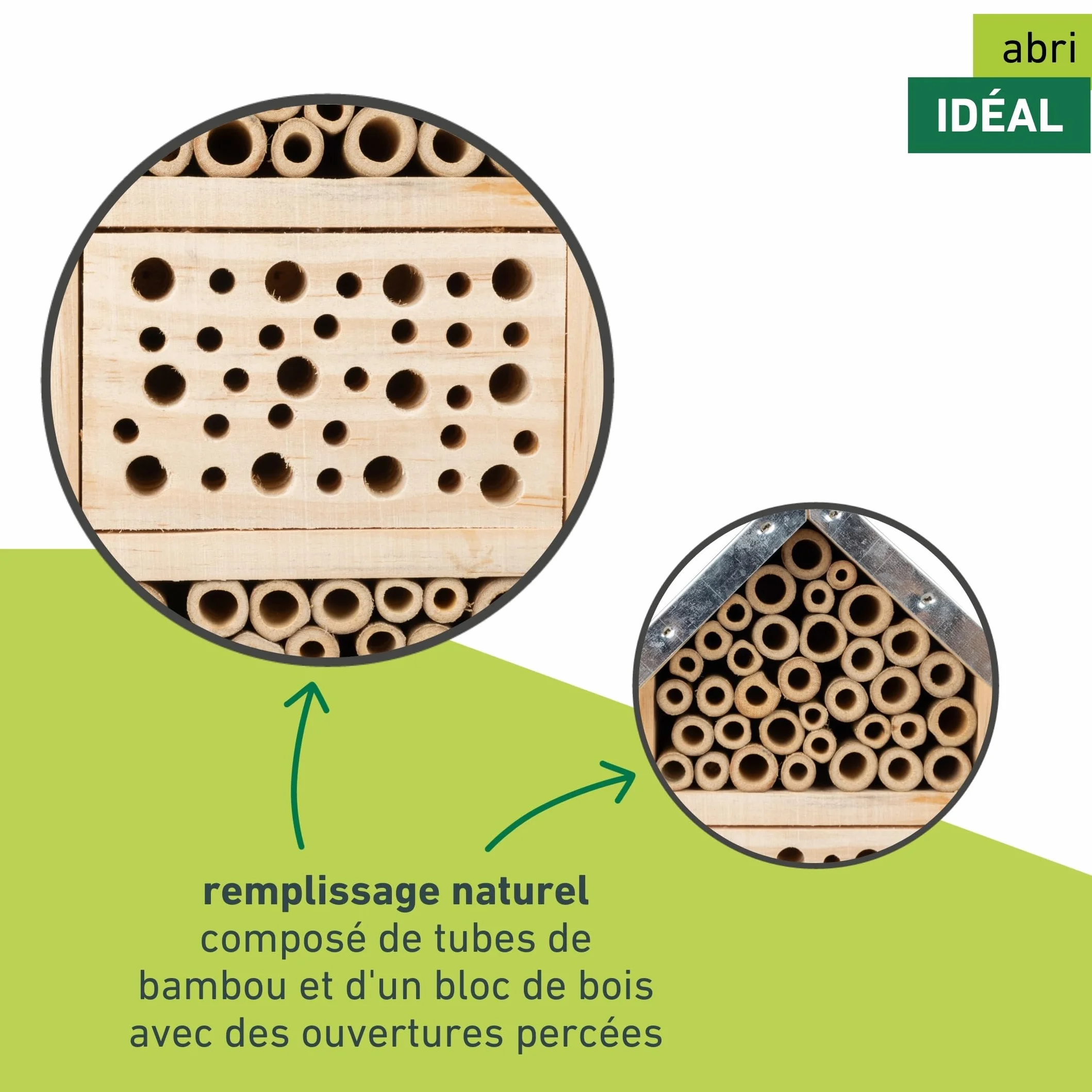 Windhager Hôtel à Insectes Tiny Bois Bambou Abri Abeilles Nichoir Suspendre