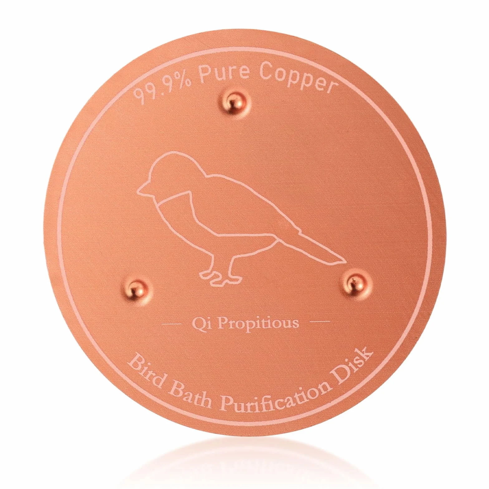 Lyreh Disque en Cuivre Bain d'oiseaux 10cm Support Triple Point Purification