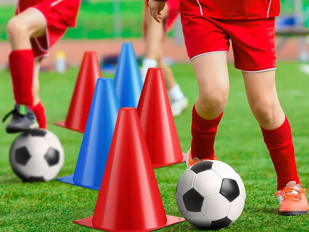 Cônes d'Entraînement 18cm Plastique pour Football, Signalisation, 15 Pièces