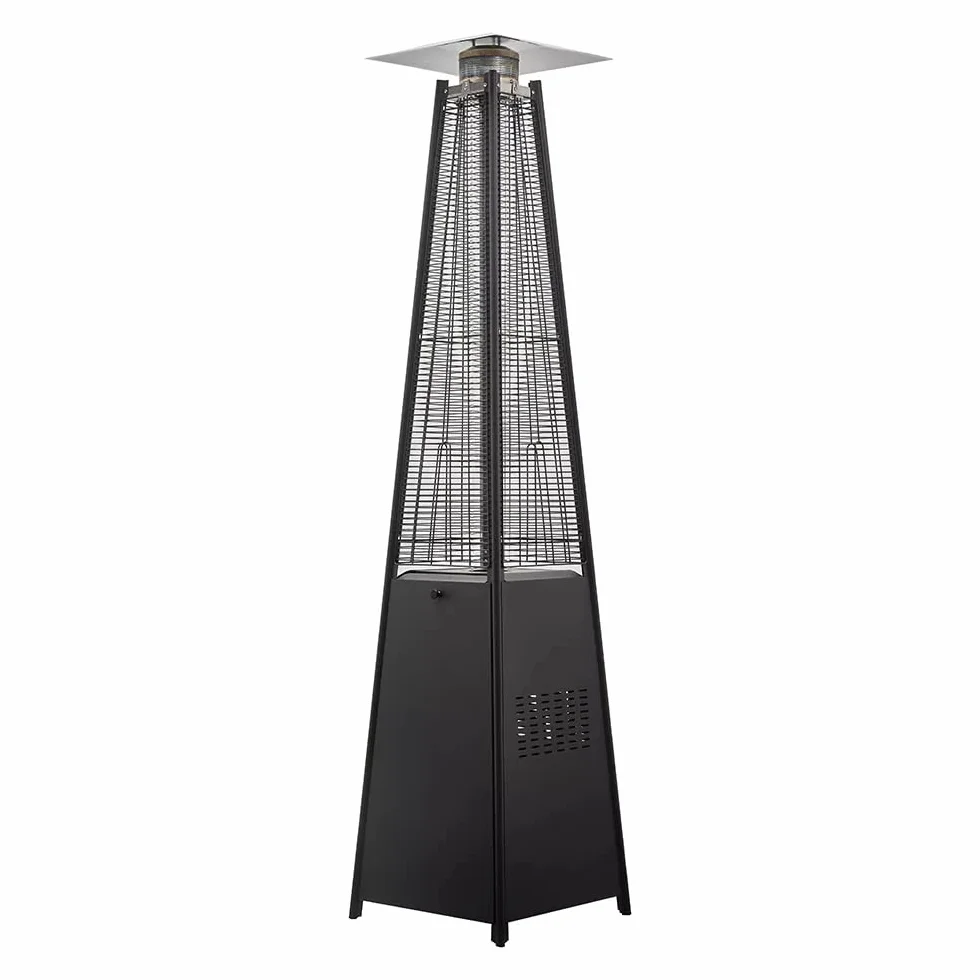 FAVEX Parasol chauffant gaz Flamme Noir 13 Kw 12m² 51,5 x 57,5 x 228 cm