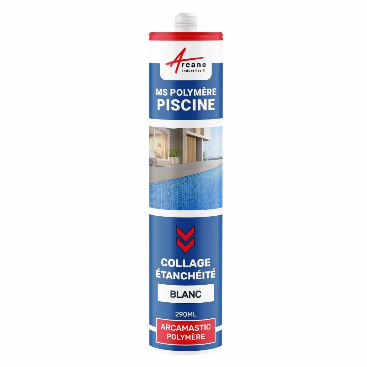 ARCANE INDUSTRIES Mastic piscine PVC carrelage 290 ml Blanc