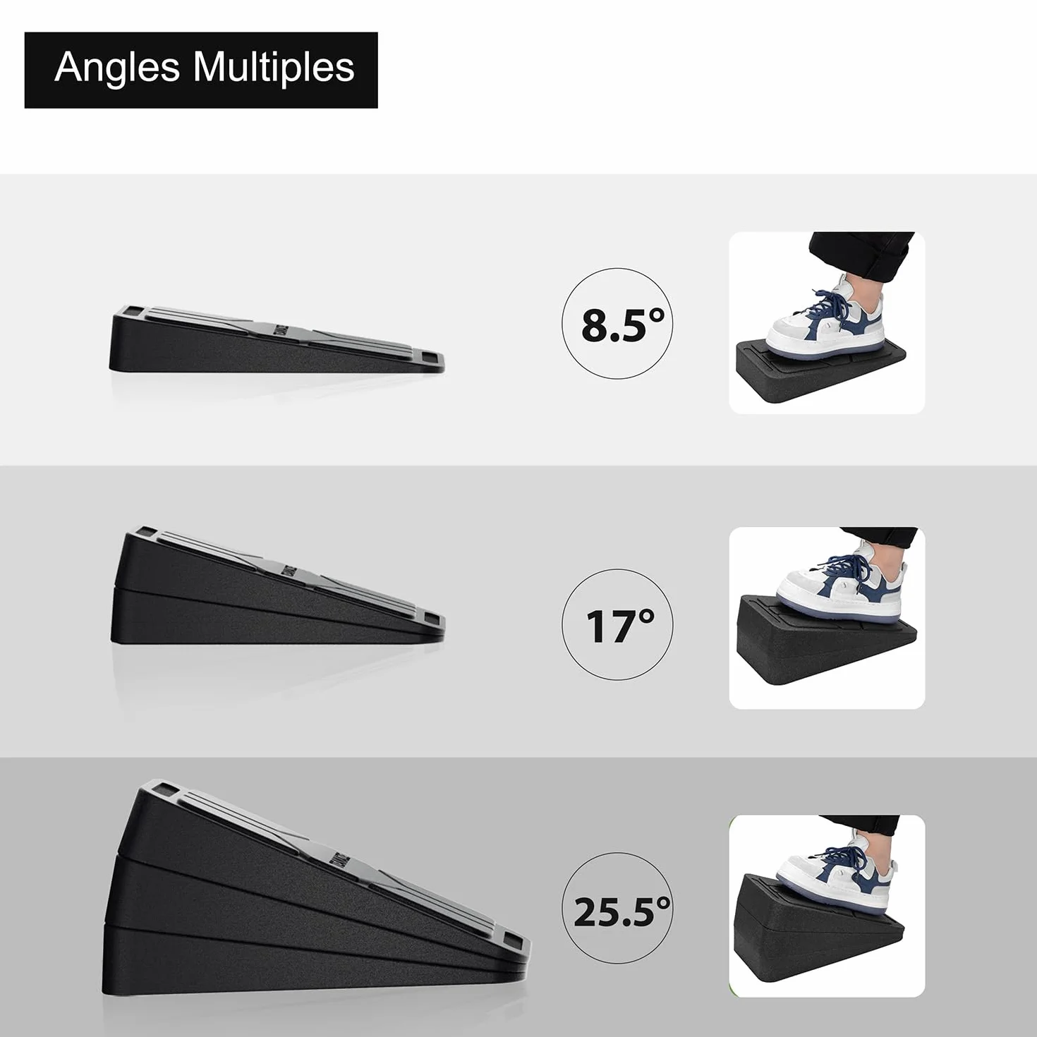 BOOSTEADY Planches Inclinées Antidérapante, 3/6PCS Slant Board, Planche d'Étirement Mollets Réglables