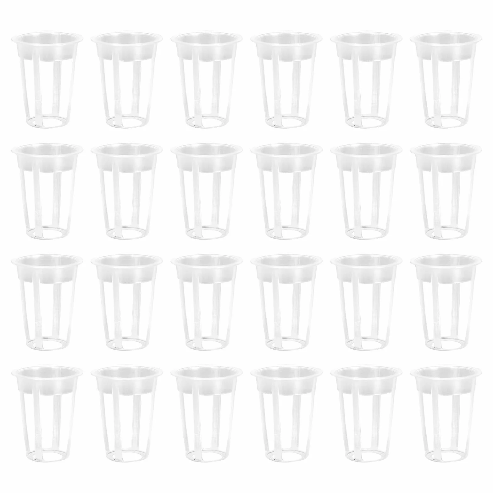 Veemoon 100pcs Paniers de Croissance en PP Blanc pour Hydroponique Design Creux