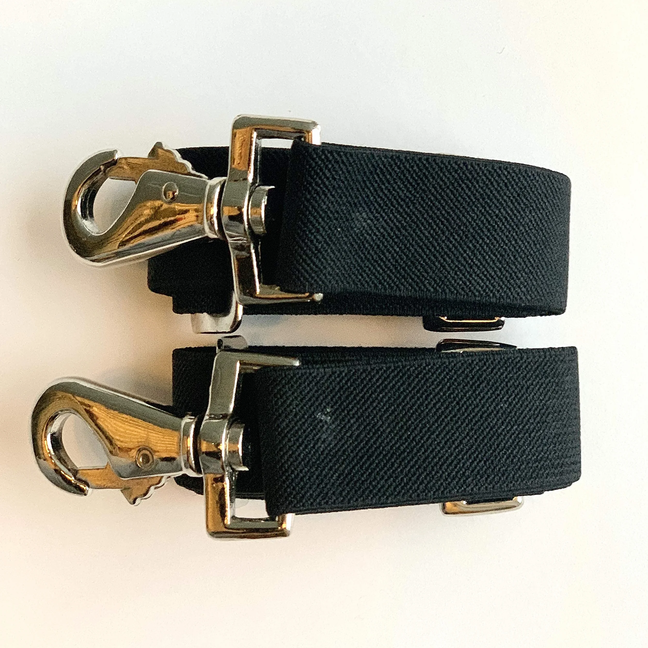 Majestic Ally Sangle de Jambe élastique de Remplacement pour Couverture de Cheval, Longueur réglable, avec Doubles Boutons-Pression pivotants, Noir, Paquet de 2