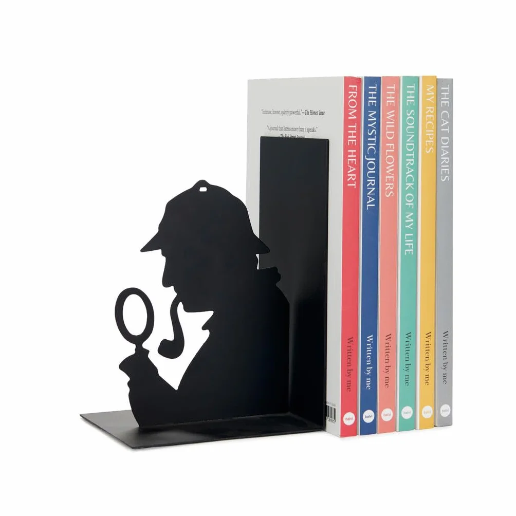 Balvi Sherlock Serre-Livres décoratifs en métal Noir Design Original