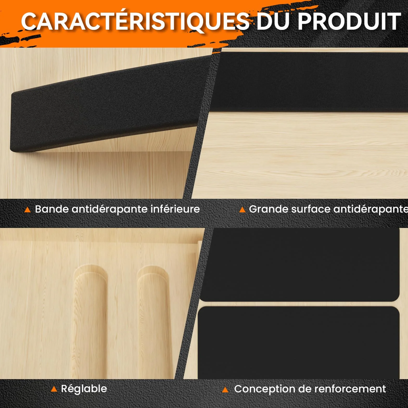 Planche inclinée en bois 2 en 1 pour étirer les mollets et équilibrer, planche d'équilibre réglable pour étirer les chevilles, planches inclinées de physiothérapie pour genoux, chevilles