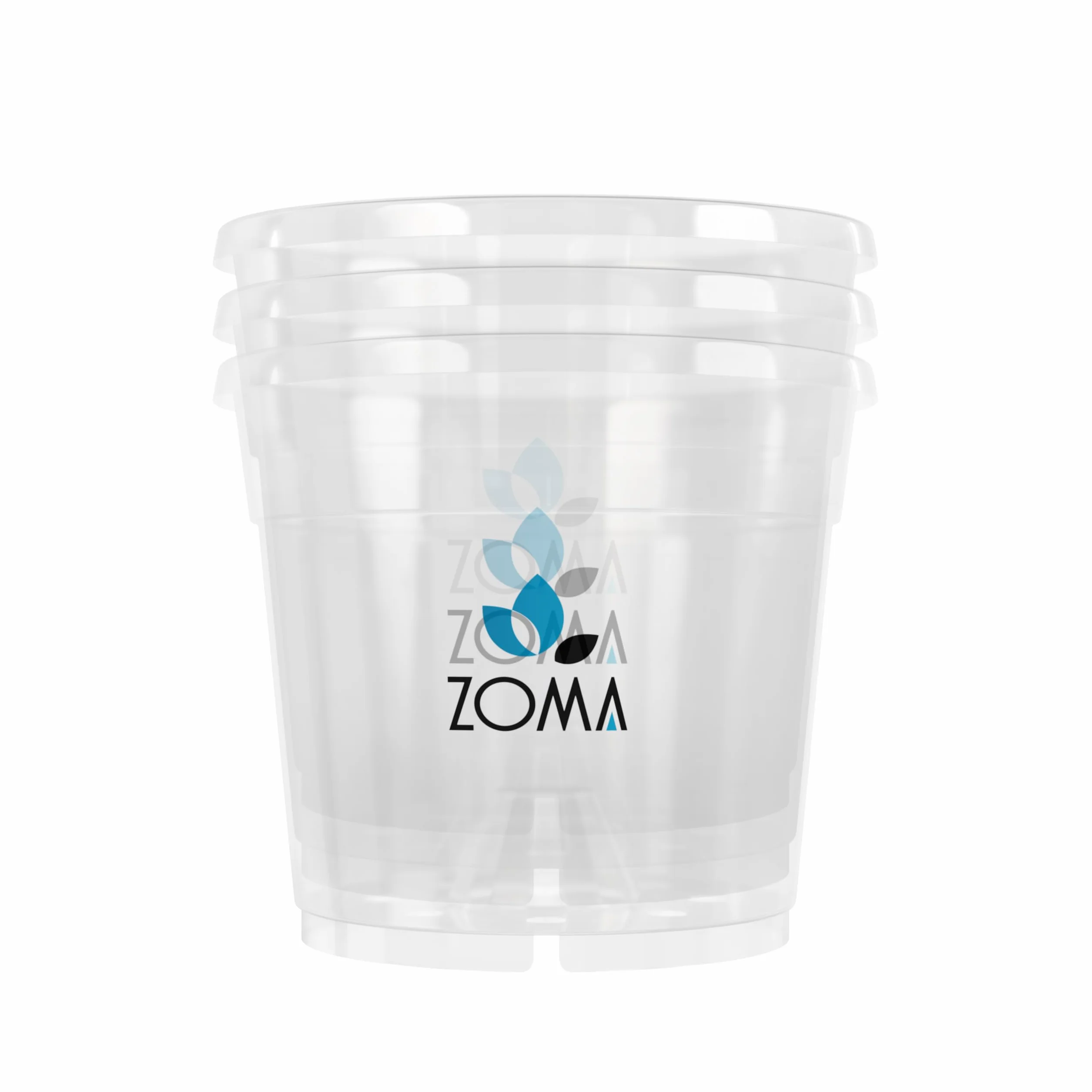 Lot de 3 pots transparents pour orchidées en plastique avec trous d'aération Ø 12 cm