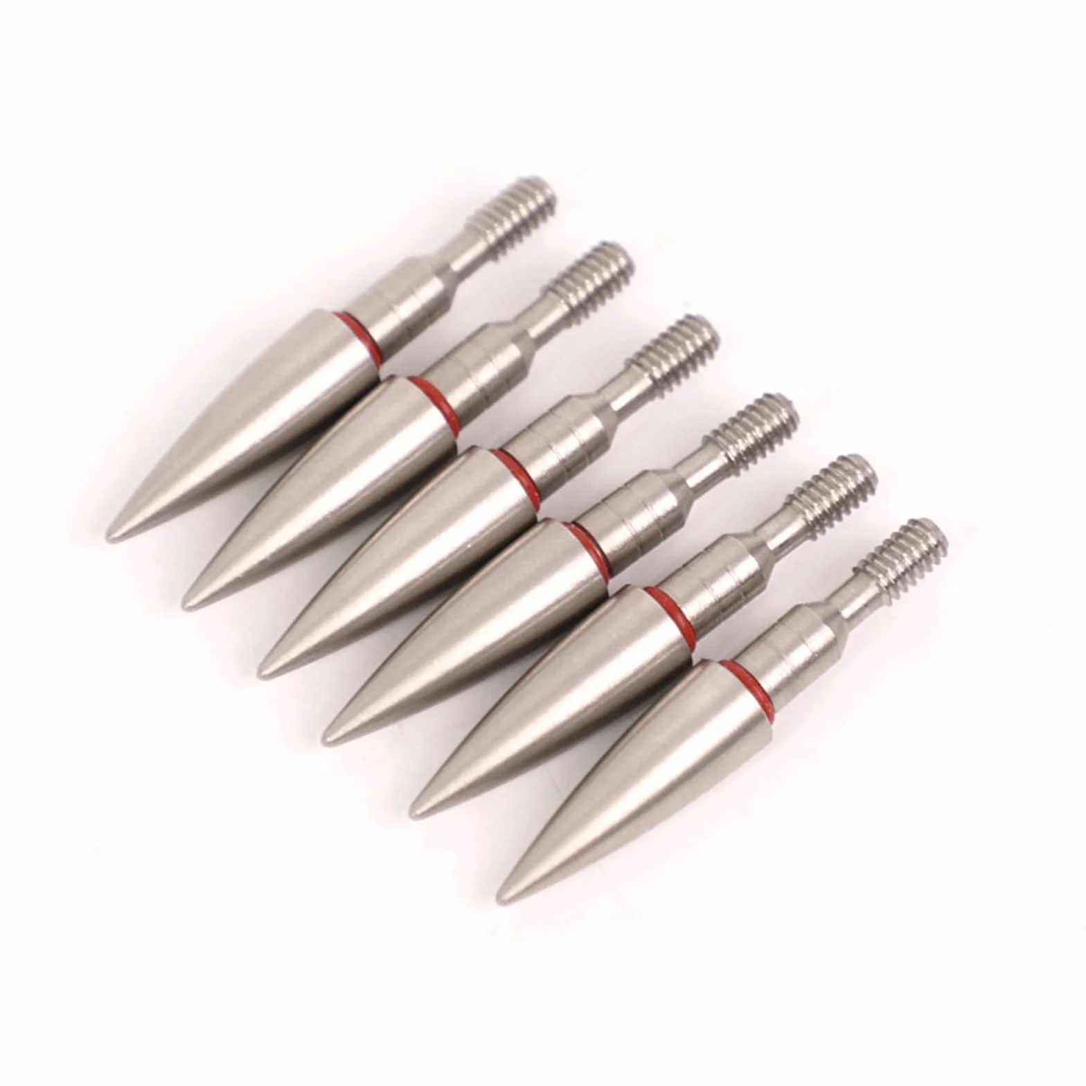 6pcs Pointe de flèche de tir à l'arc Points de Champ Cible 70-125 Grain Pointes de flèche Vissées à Tête de flèche d'entraînement Cible