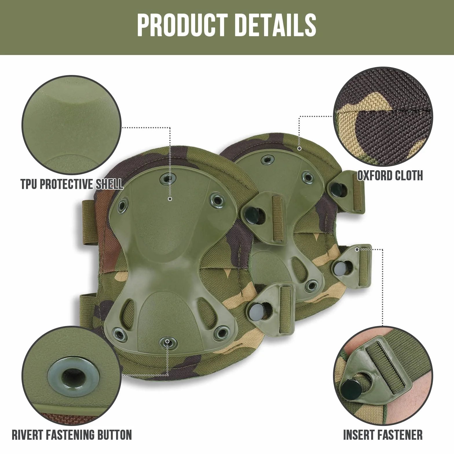 BAIGIO Genouillères tactiques - Coudières militaires - Pour CS Paintball Chasse Airsoft
