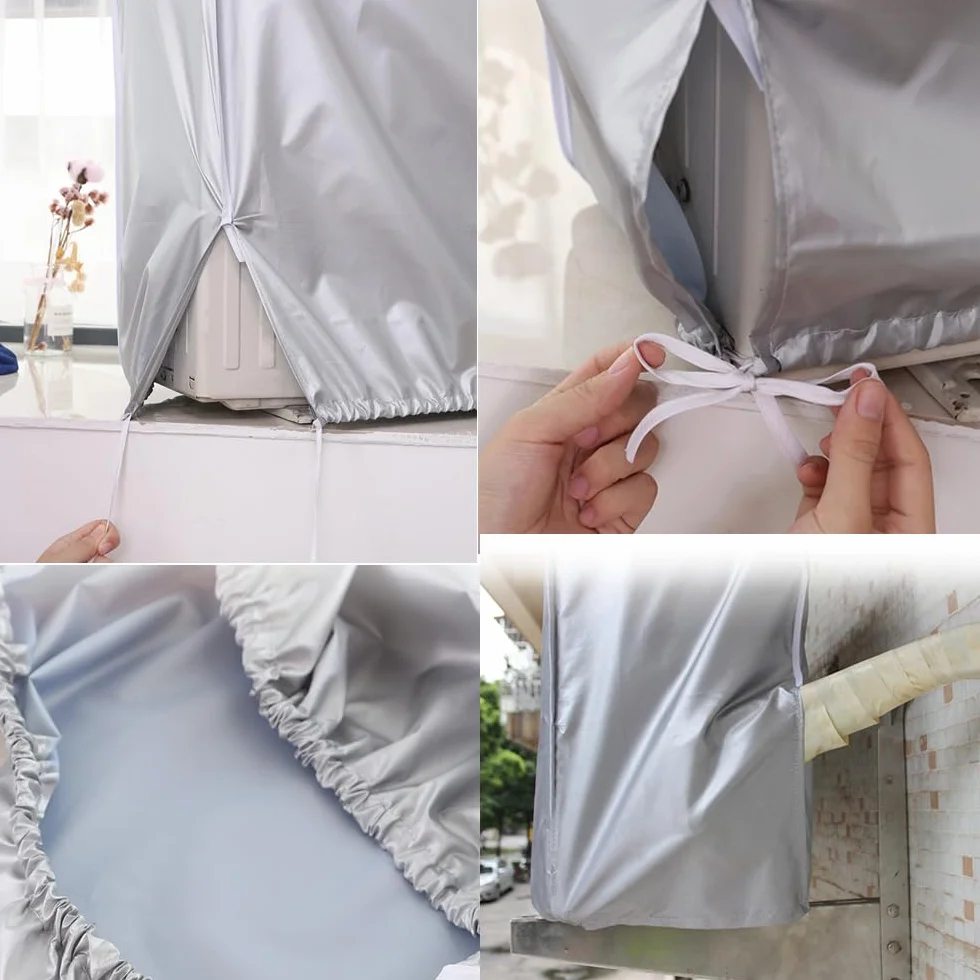 Housse pour climatiseur extérieur pompe à chaleur hiver anti poussière anti neige imperméable (M)