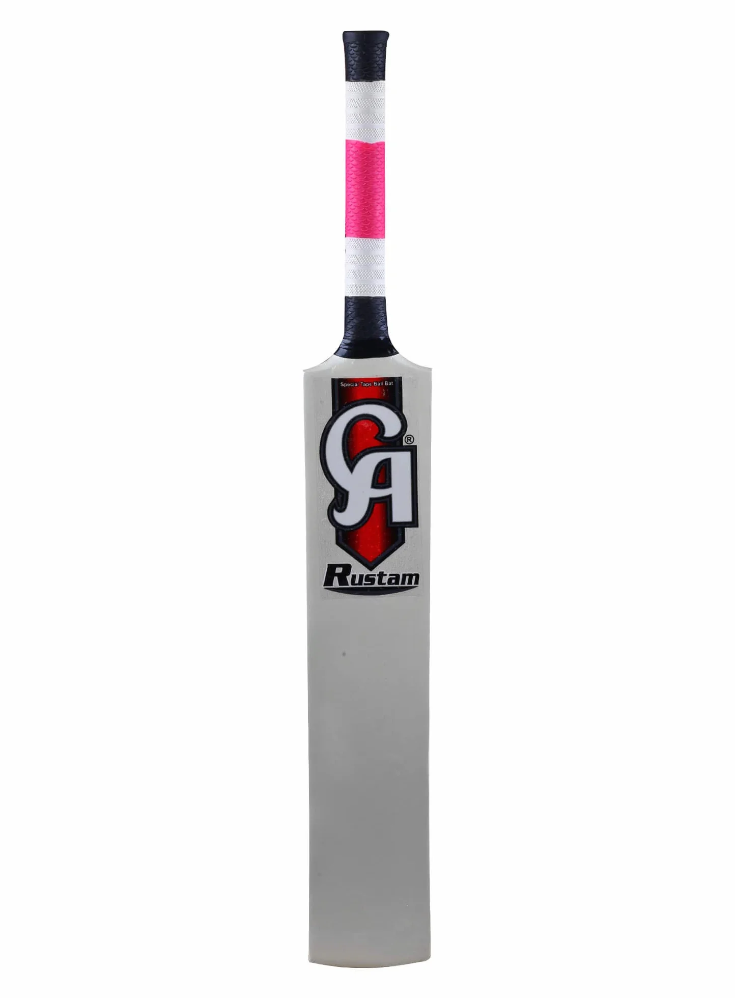 CA Rustam Tape Ball Cricket Bat en bois de saule rose pour adultes