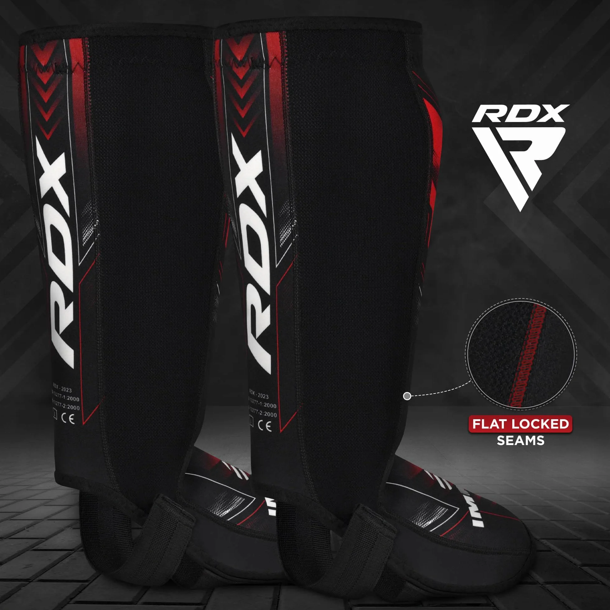 RDX IMMAF Protège-tibias en néoprène de niveau compétition pour sparring et lutte, MMA, kickboxing, arts martiaux mixtes, protection professionnelle du tibia et du cou-de-pied pour homme et femme