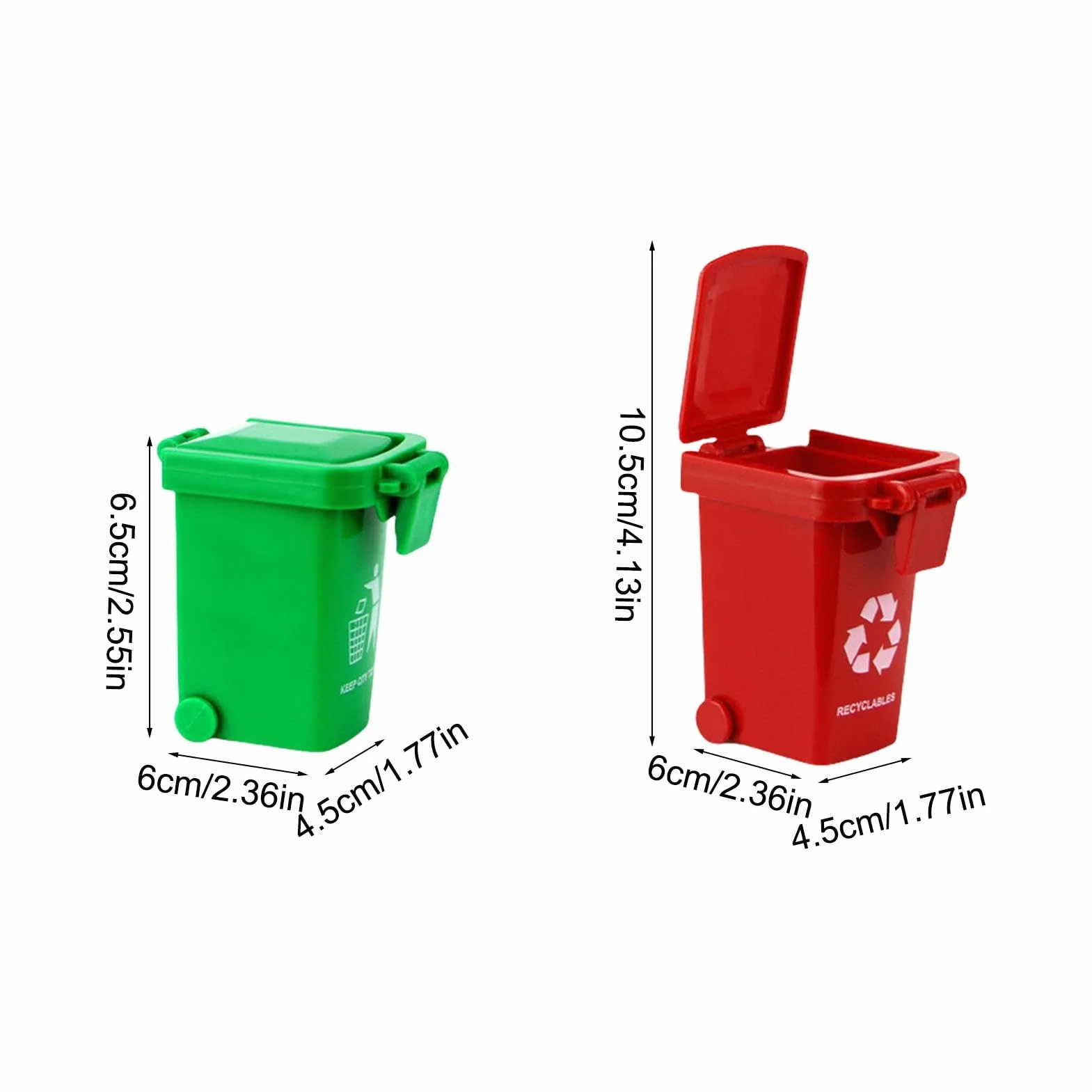 Corbeille de Recyclage Bureau 4 Pièces Poubelle Tri Déchets