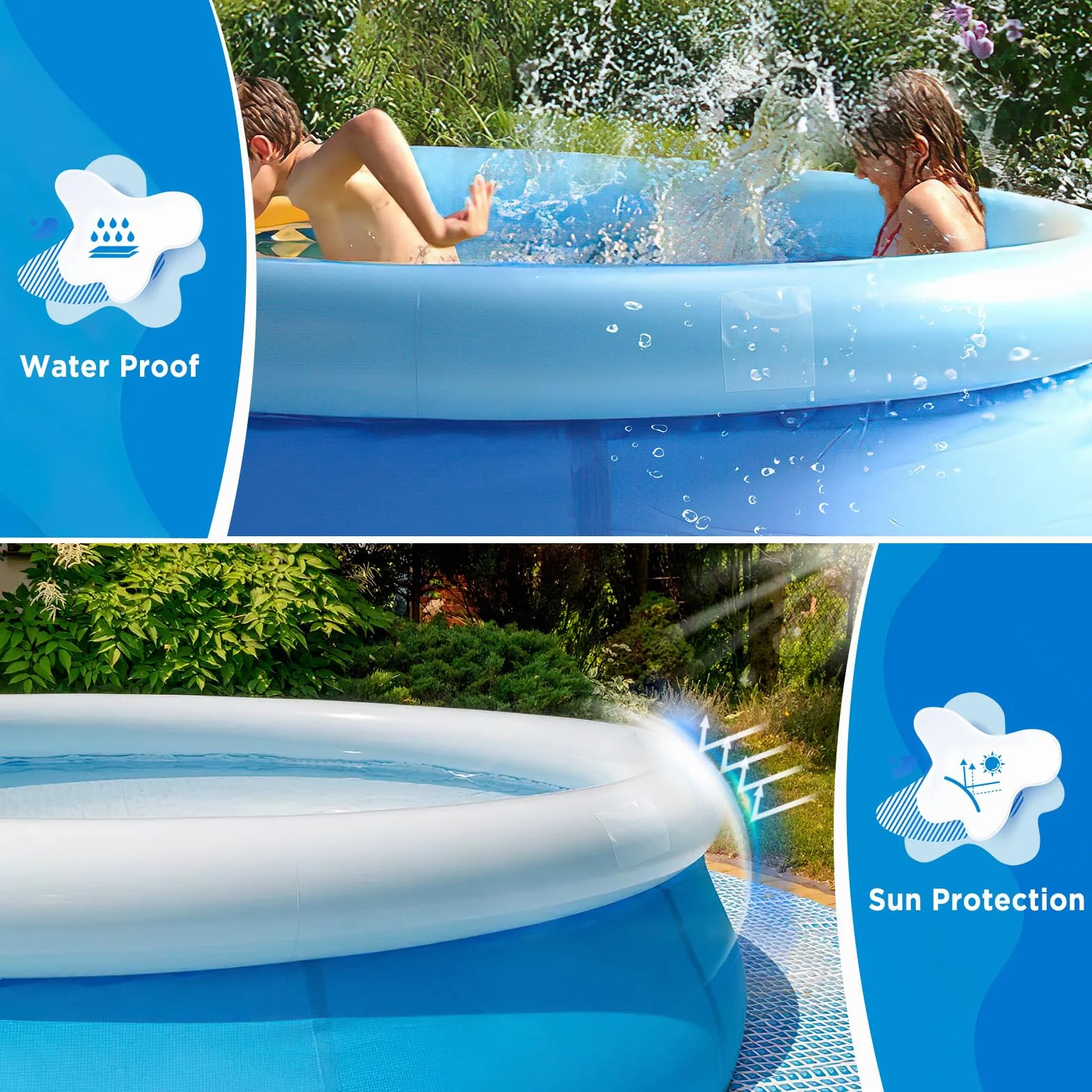 Ecooe Kit Réparation Piscine Ruban Imperméable 8cm x 5m, Rustine pour Piscine, Transparente